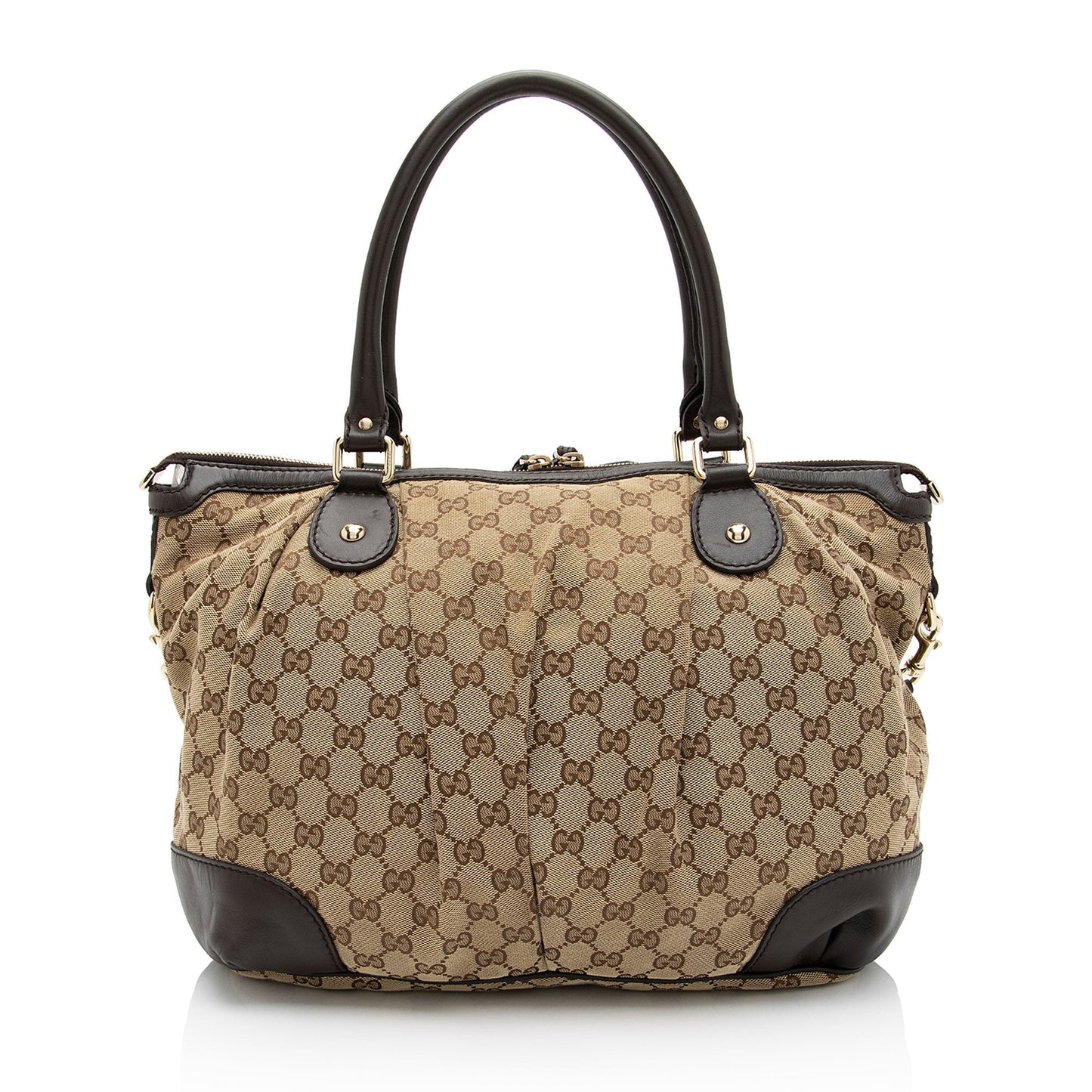 Gucci GG Canvas Sukey Top Handle Large Satchel (SHF-UQfjnb)