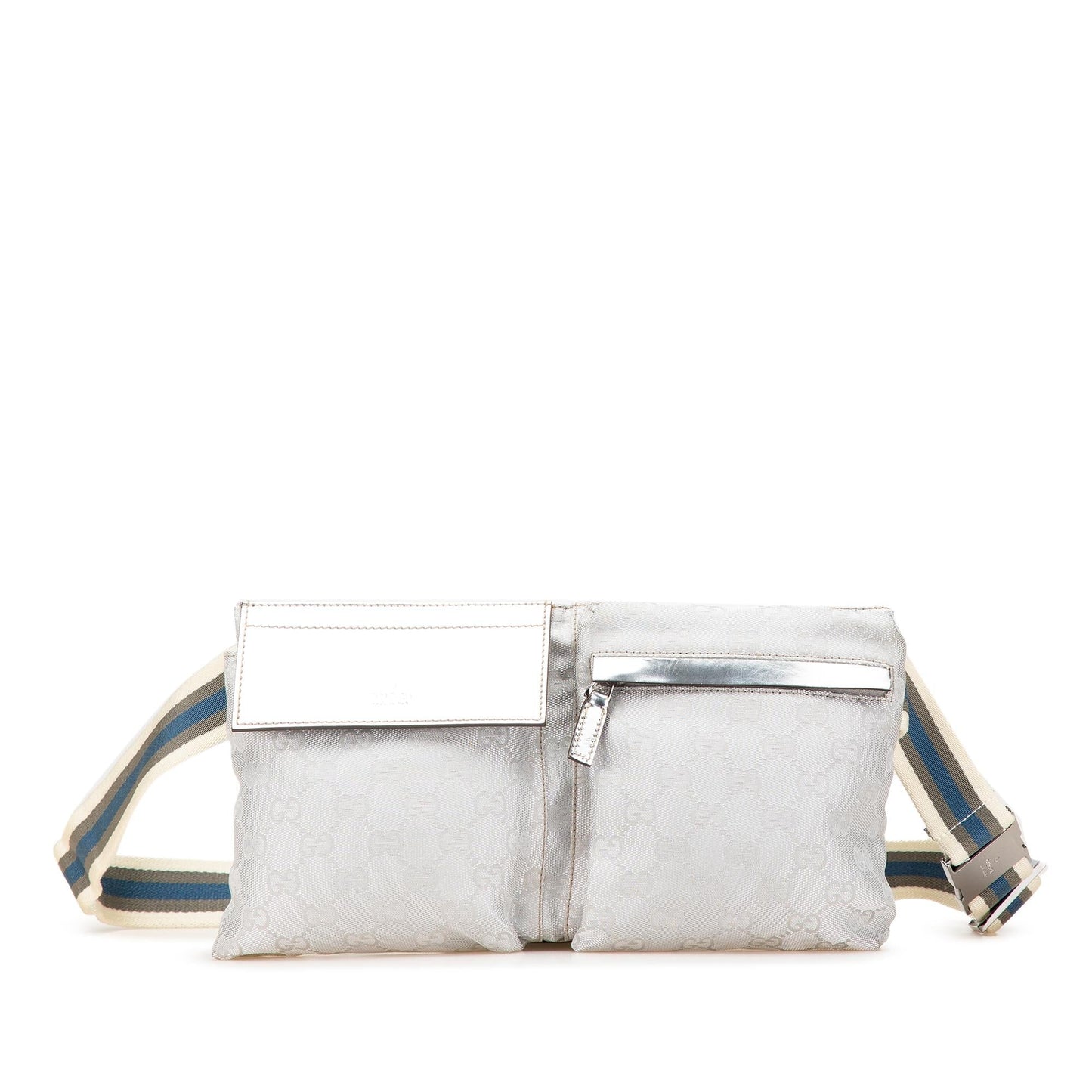 Gucci GG Canvas Web Double Pocket Belt Bag