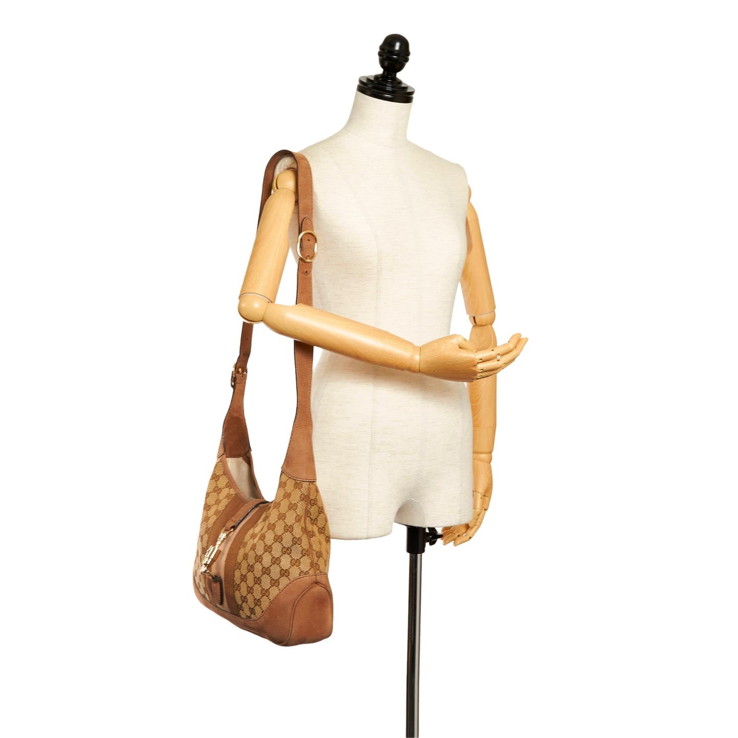 Gucci GG Canvas Web Jackie Crossbody Bag (SHG-33893)