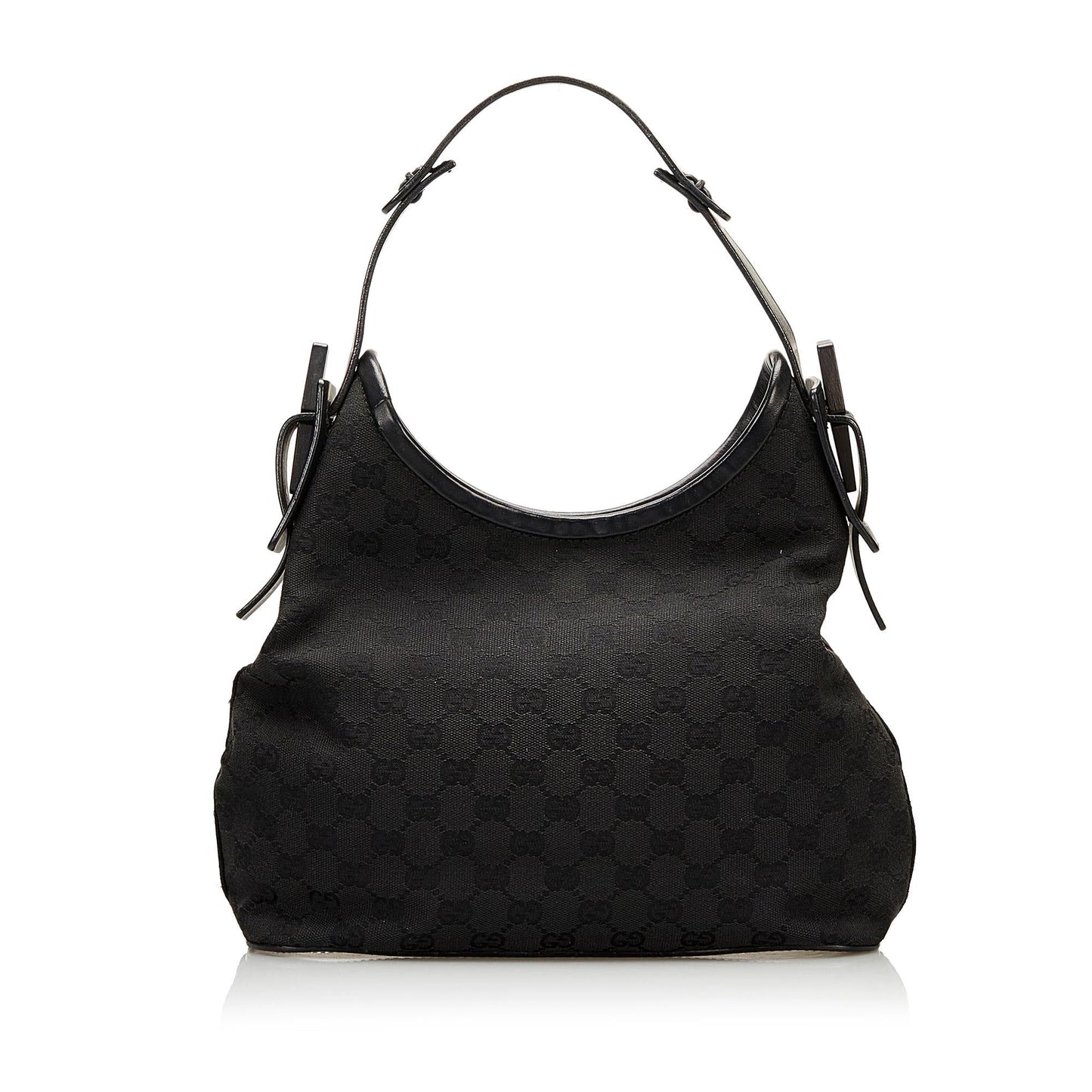 Gucci GG Canvas Wooden Accent Hobo (SHG-35943)