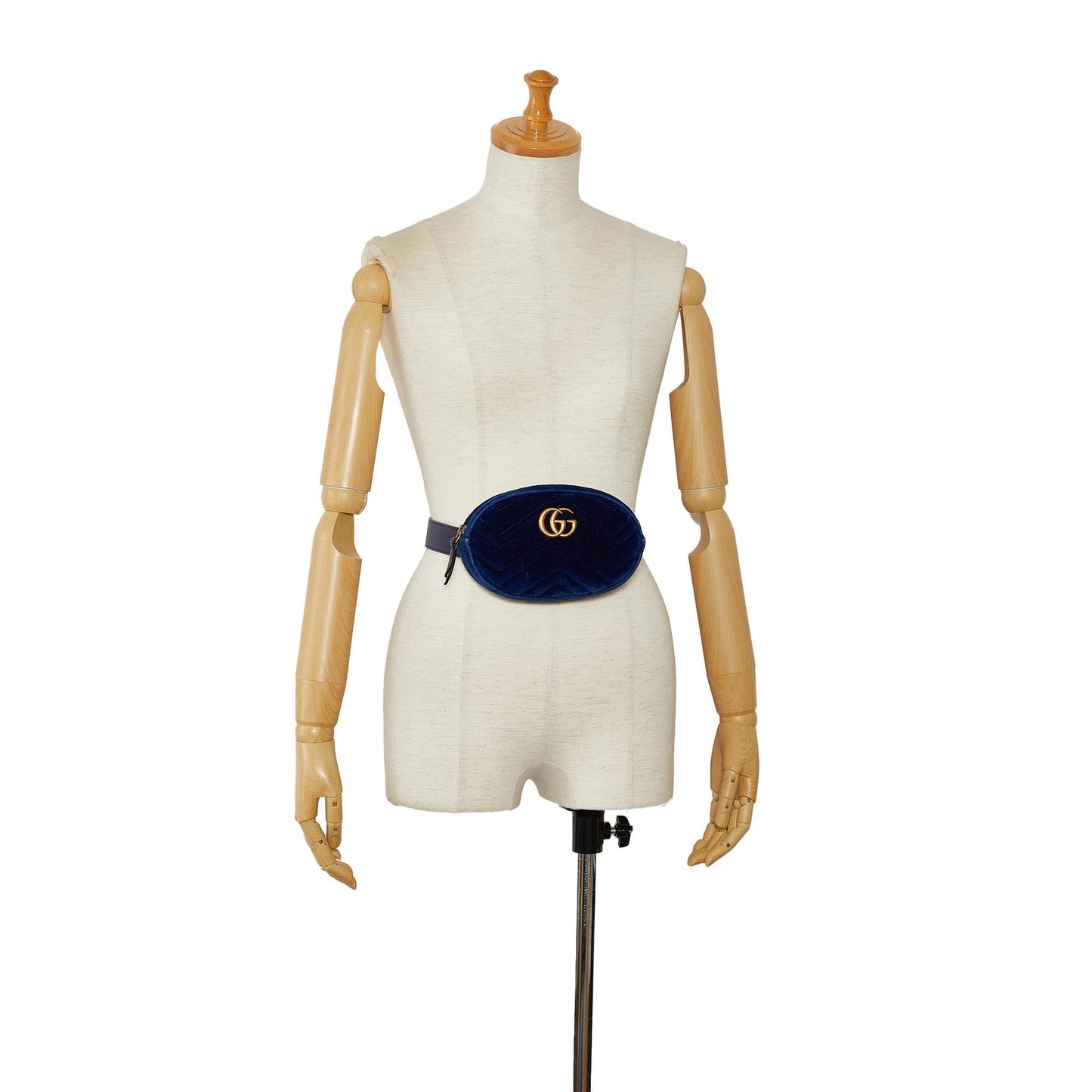 Gucci GG Marmont Matelasse Velvet Belt Bag