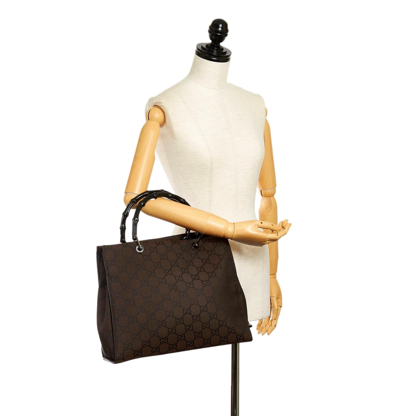 Gucci GG Nylon Bamboo Tote Bag (SHG-32804)