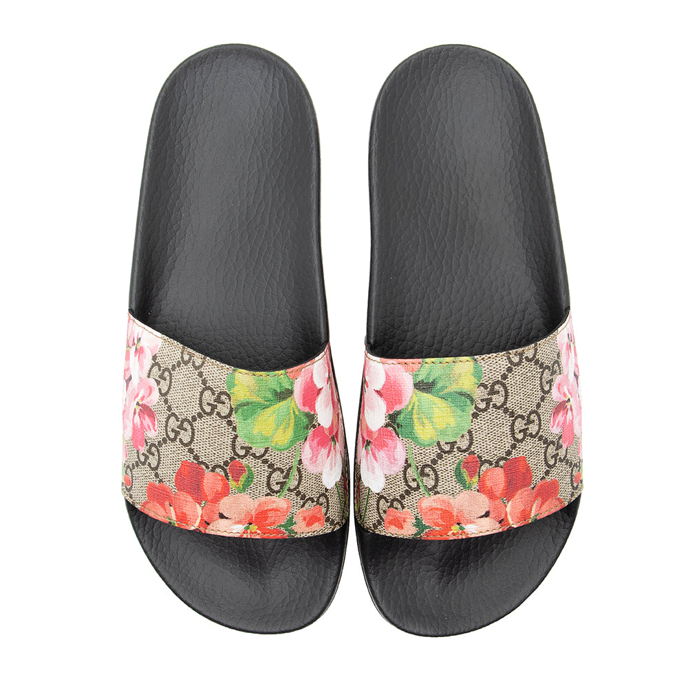 Gucci GG Supreme Blooms Floral Sandals - Size 8 / 38 (SHF-21681)