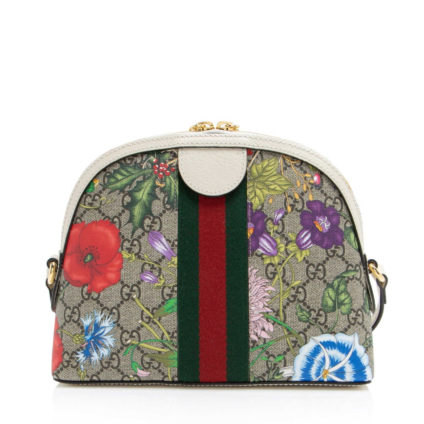 Gucci GG Supreme Flora Ophidia Dome Small Shoulder Bag