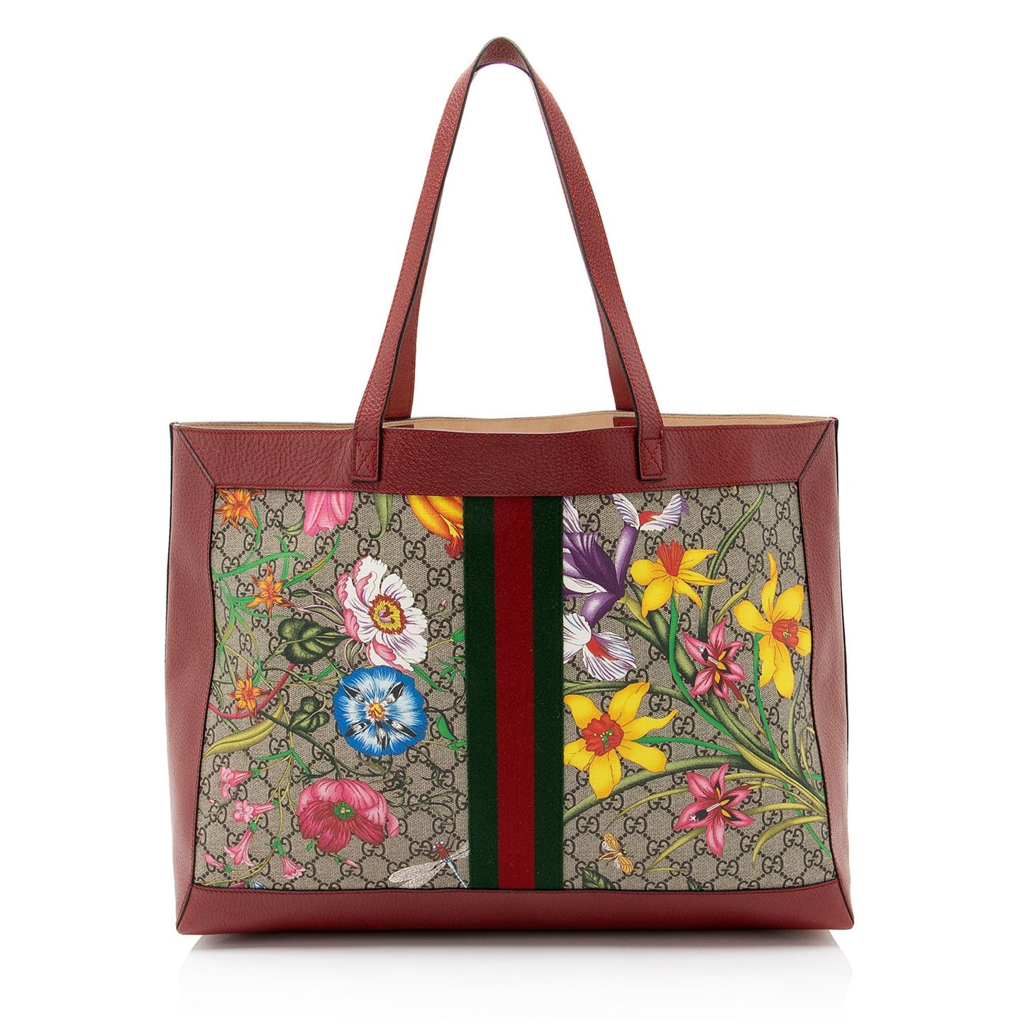 Gucci GG Supreme Flora Ophidia Medium Tote