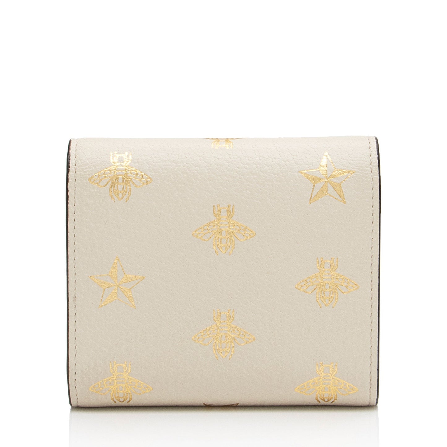 Gucci GG Supreme Leather Bee Star Padlock Compact Wallet (SHF-ZjgWCN)