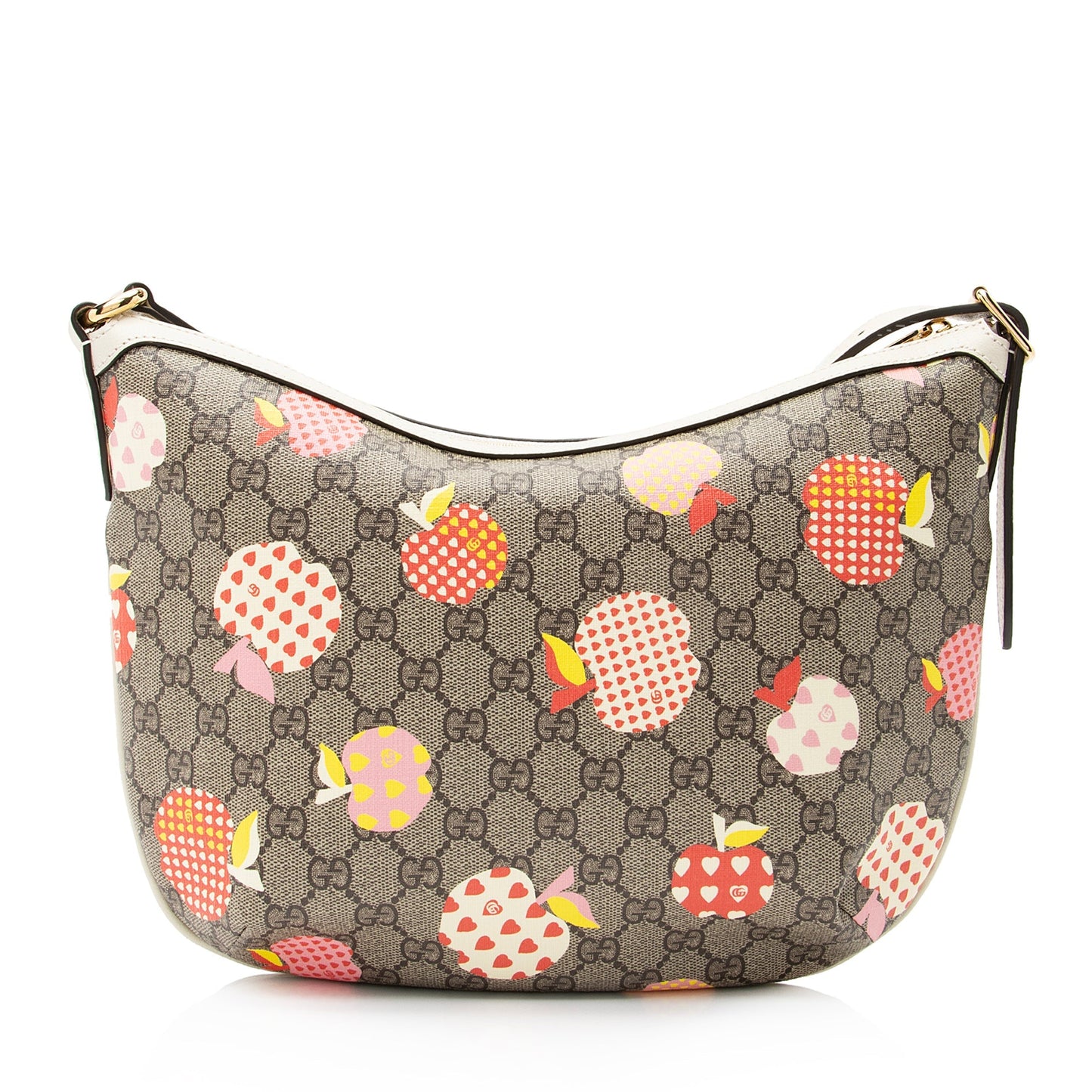 Gucci GG Supreme Les Pommes Half Moon Hobo (SHF-23891)