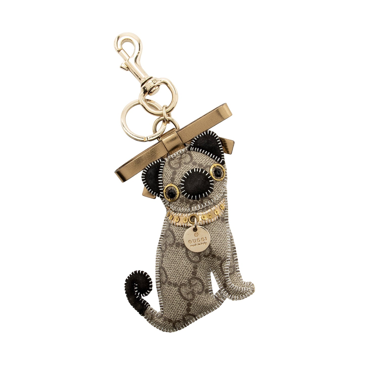 Gucci GG Supreme Oliver Guccioli Pug Bag Charm (SHF-oByoZg)