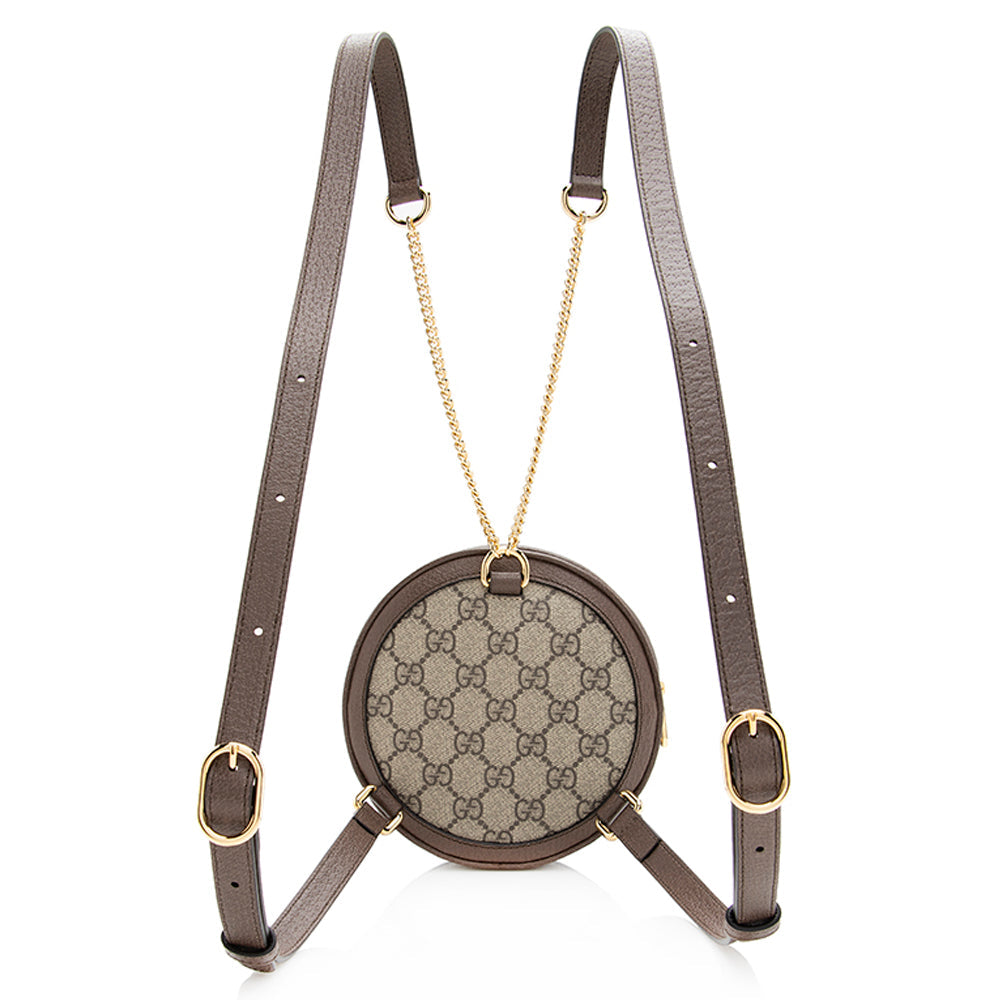 Gucci GG Supreme Ophidia Round Mini Backpack (SHF-rbtJ4R)