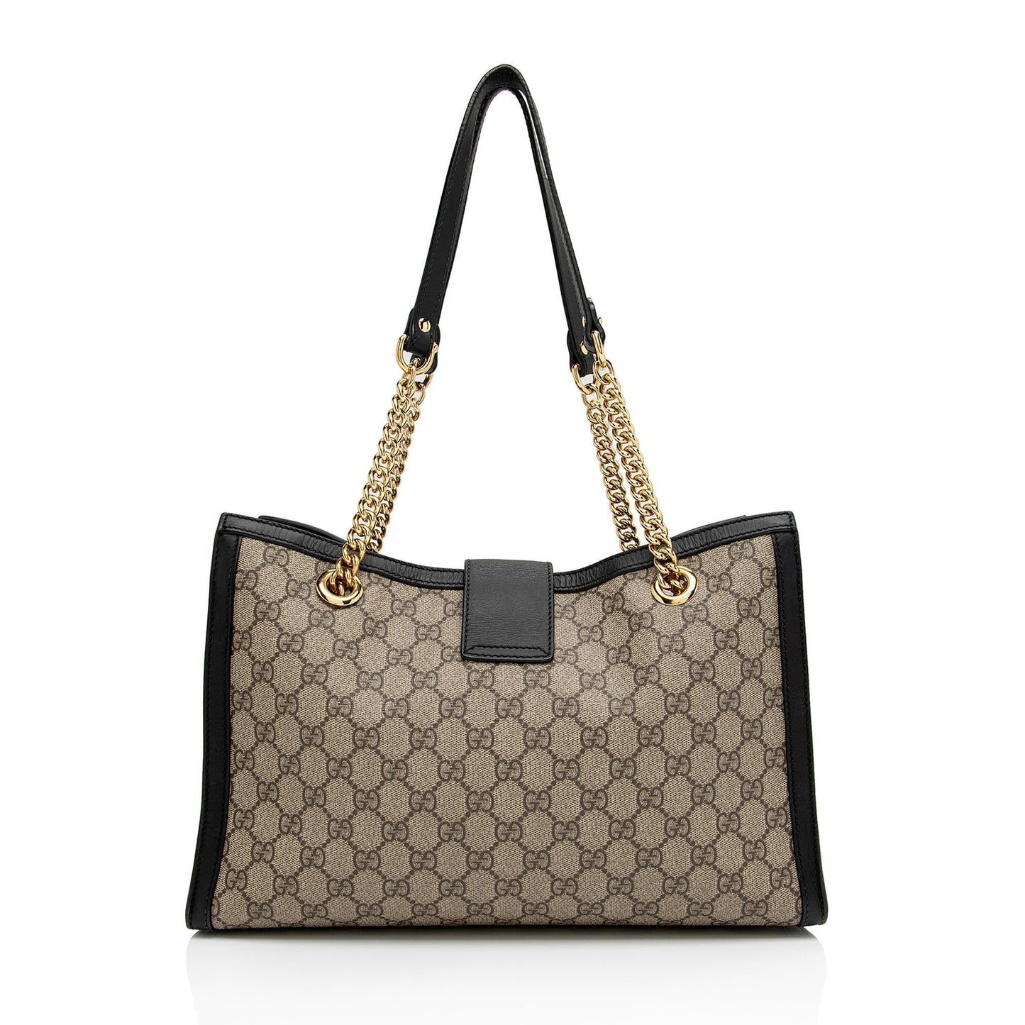 Gucci GG Supreme Padlock Chain Medium Shoulder Bag (SHF-pzwoLp)