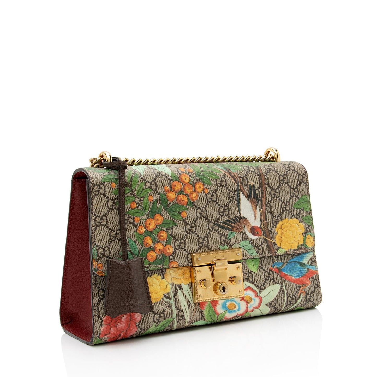Gucci GG Supreme Tian Padlock Shoulder Bag (SHF-DYWYrW)