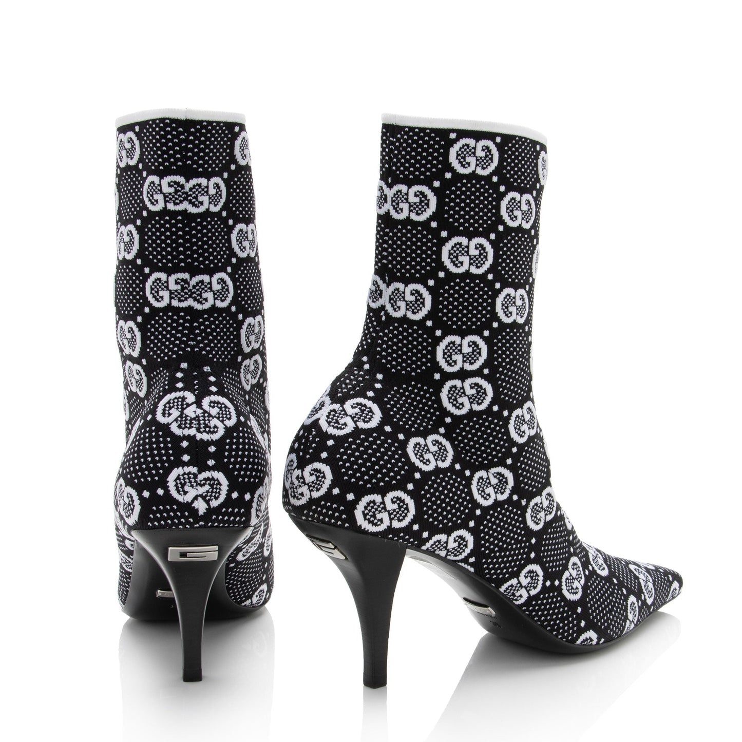 Gucci GG Technical Jersey Knit Ankle Boots - Size 8 / 38 (SHF-f3b3SB)