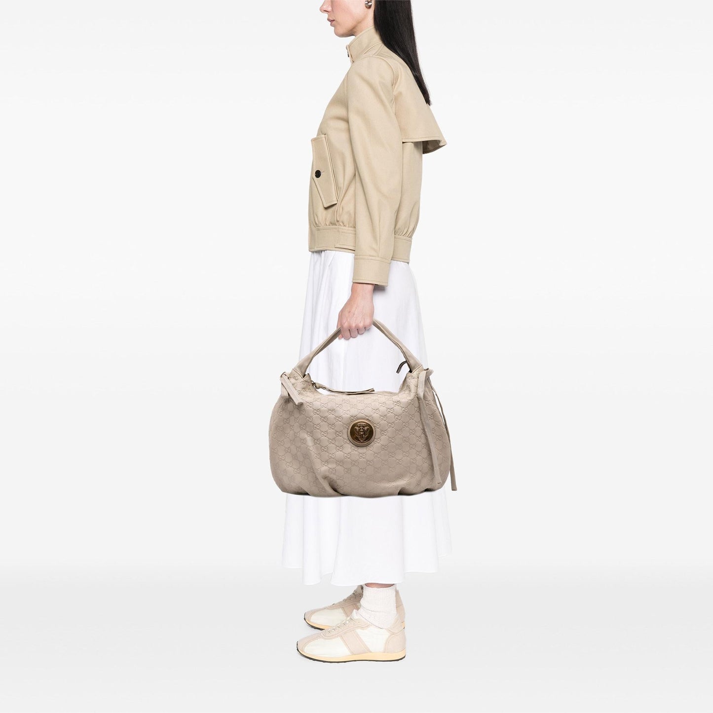 Gucci Guccissima Hysteria Crest Hobo