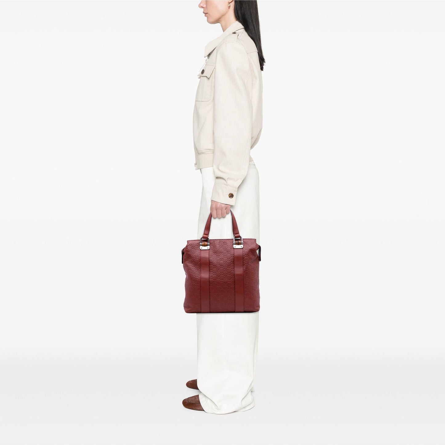 Gucci Guccissima Tender Bamboo Bar Tote