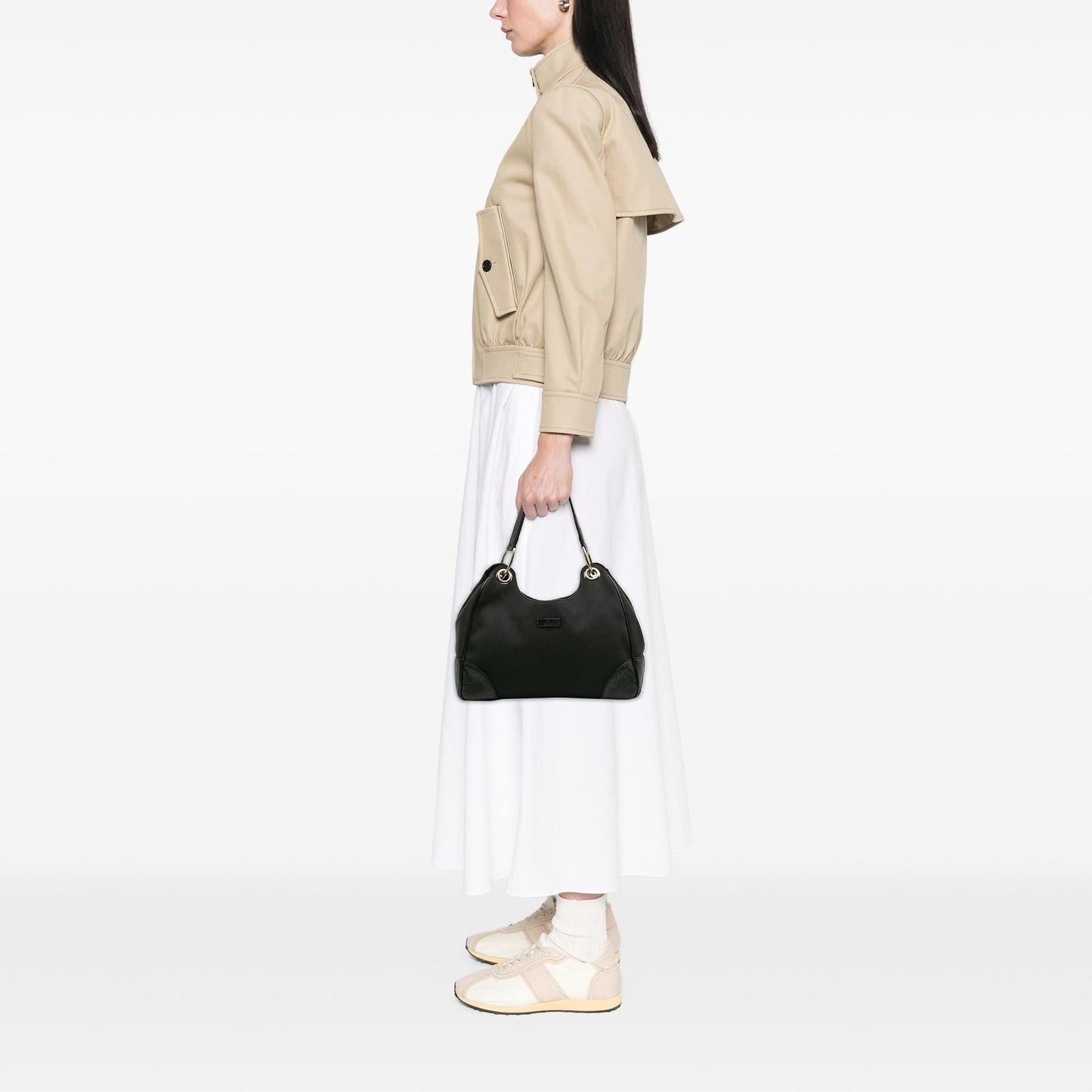 Gucci Guccissima Trimmed Canvas Colbert Shoulder Bag