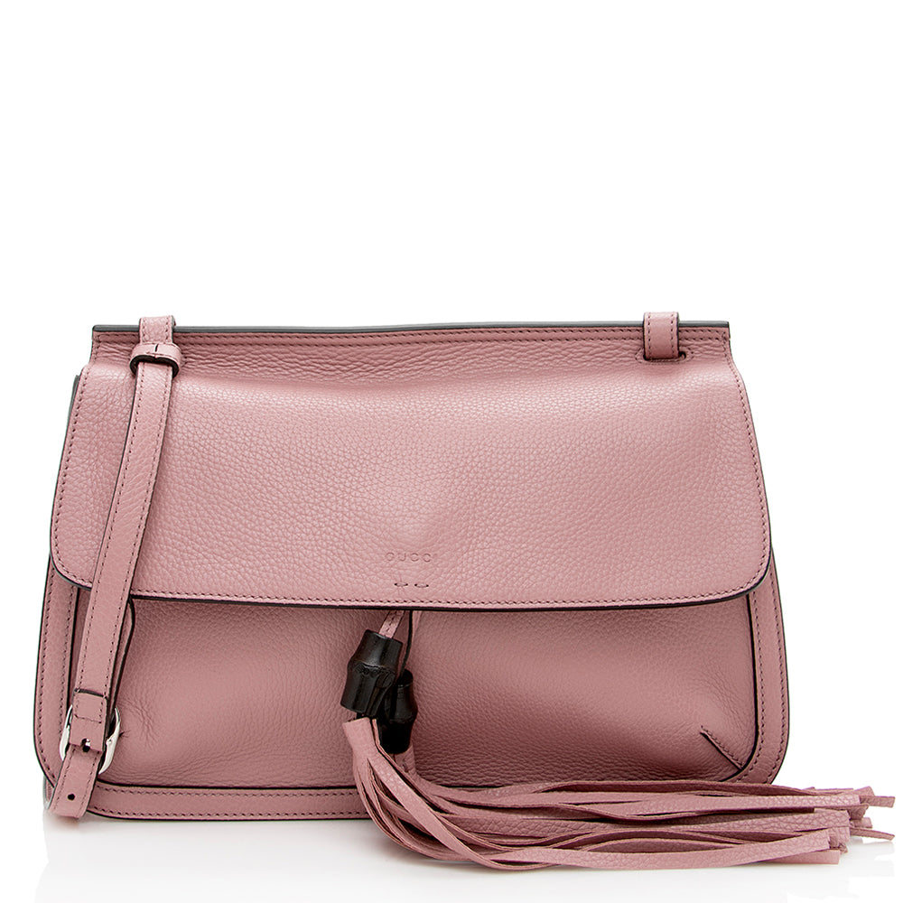 Gucci Leather Bamboo Daily Shoulder Bag (SHF-16586)