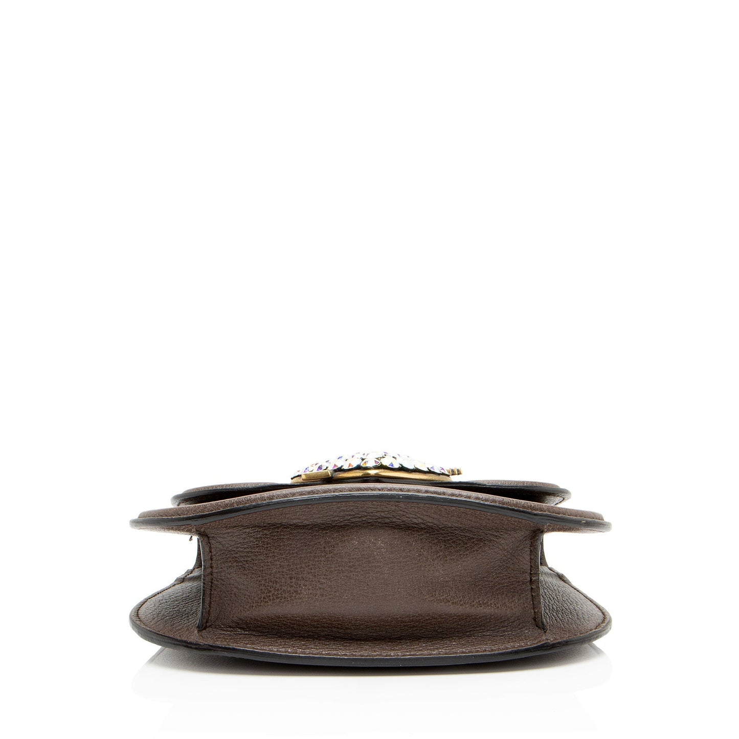 Gucci Leather Crystal Heart Linea Totem Small Crossbody
