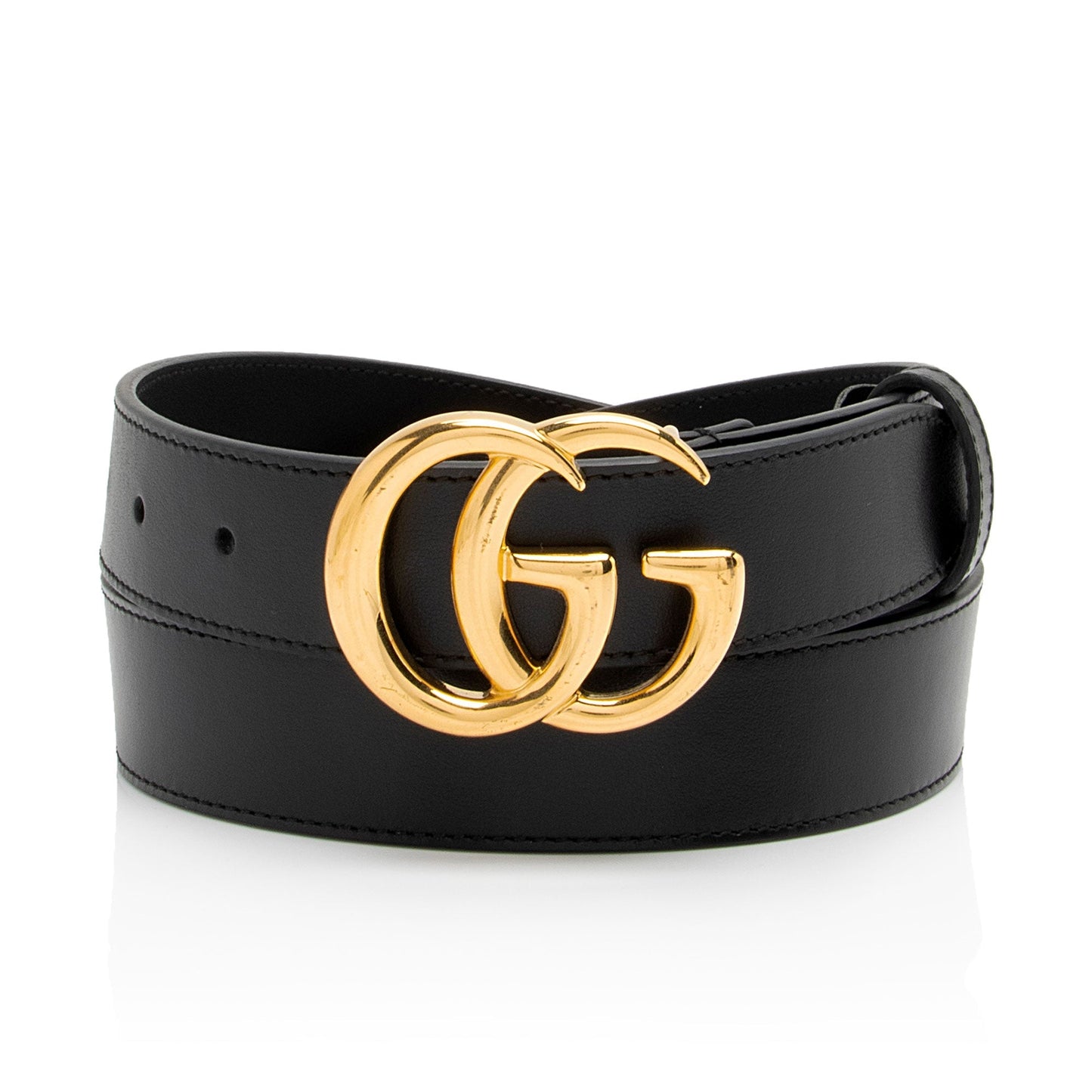 Gucci Leather GG Marmont Slim Belt - Size 34 / 85 (SHF-ZX1v2G)