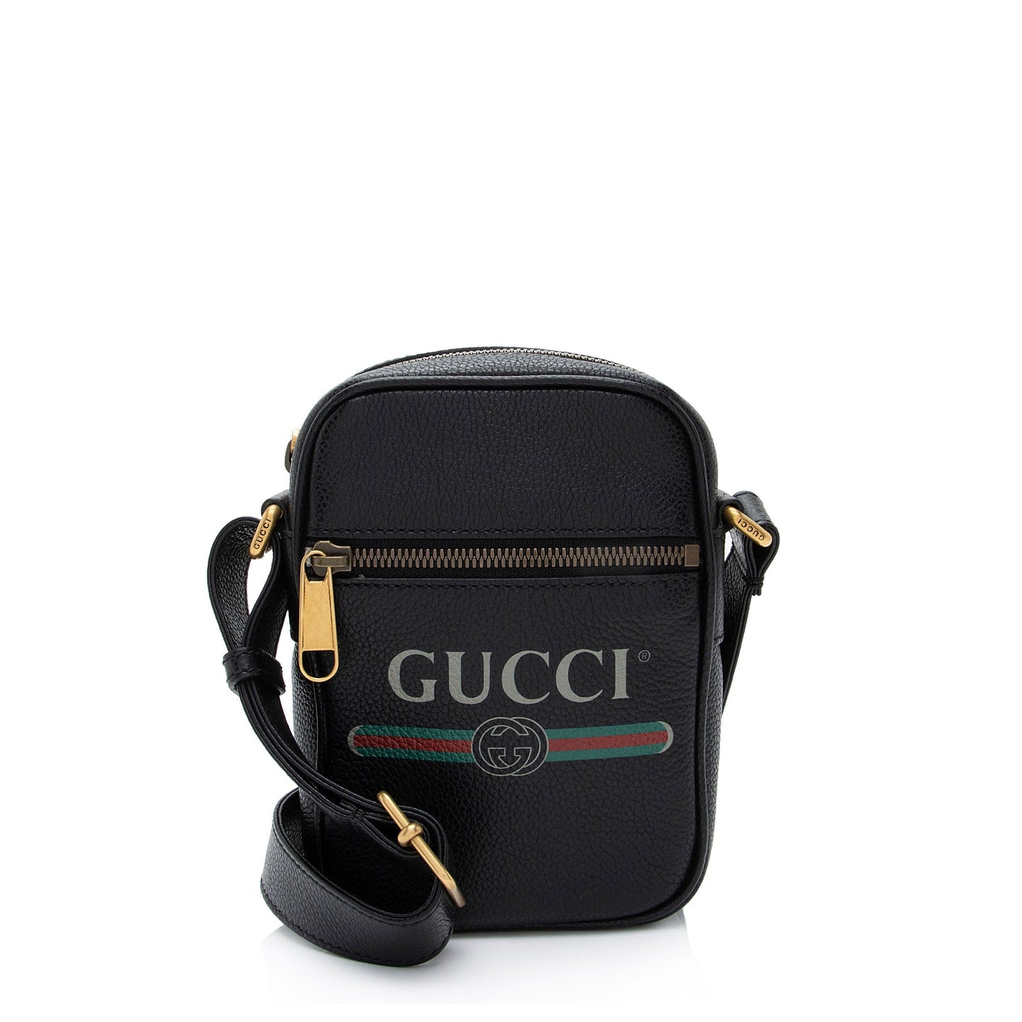 Gucci Leather Logo Mini Messenger Bag (SHF-P3Milm)
