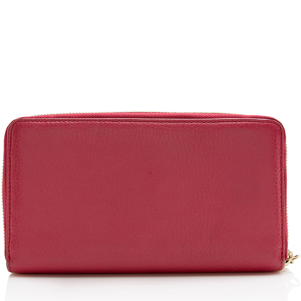 Gucci Leather Soho Zip Around Wallet (SHF-21318)