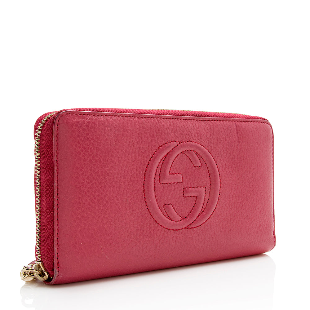 Gucci Leather Soho Zip Around Wallet (SHF-21318)