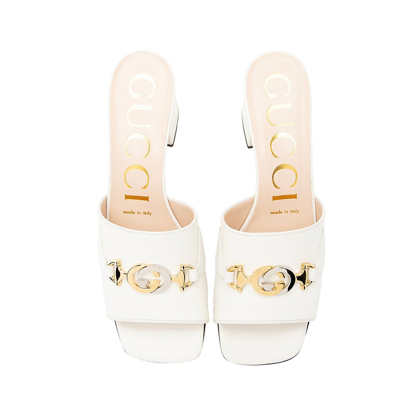 Gucci Leather Zumi Malaga Kid Slide Sandals - Size 7.5 / 37.5 (SHF-22753)