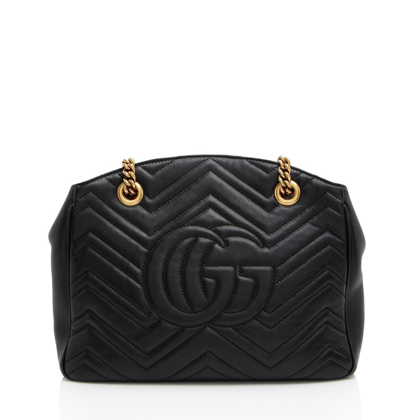 Gucci Matelasse Calfskin GG Marmont Medium Open Shoulder Bag (SHF-iImF5c)