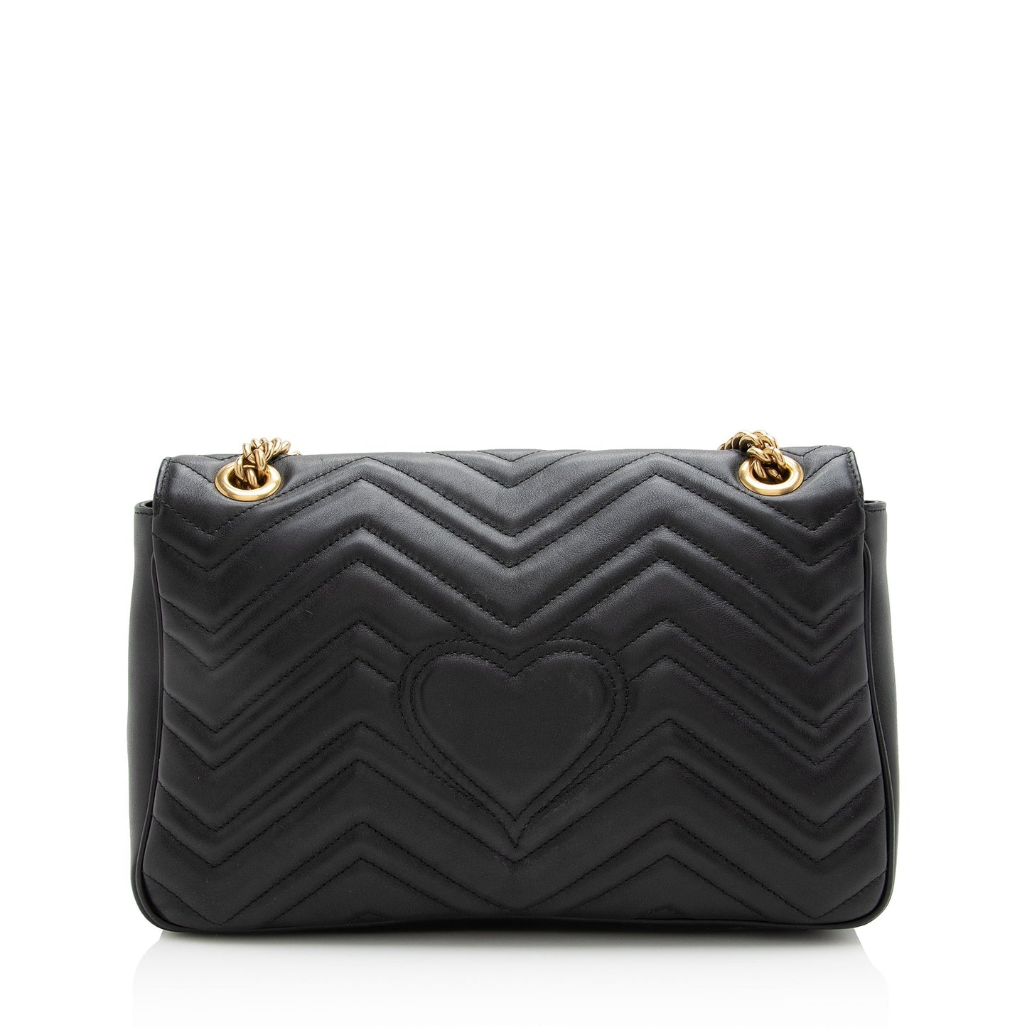 Gucci Matelasse Leather GG Marmont Medium Shoulder Bag (SHF-22884)