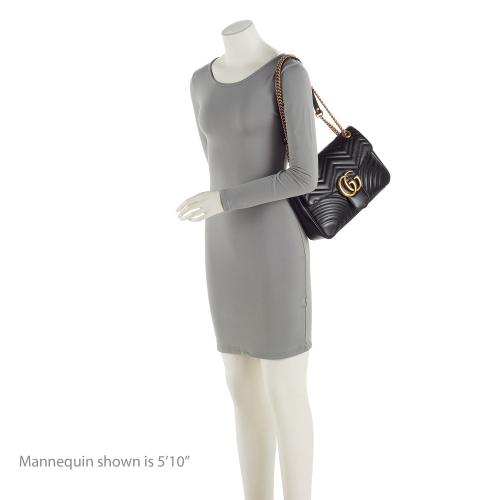 Gucci Matelasse Leather GG Marmont Medium Shoulder Bag (SHF-23019)
