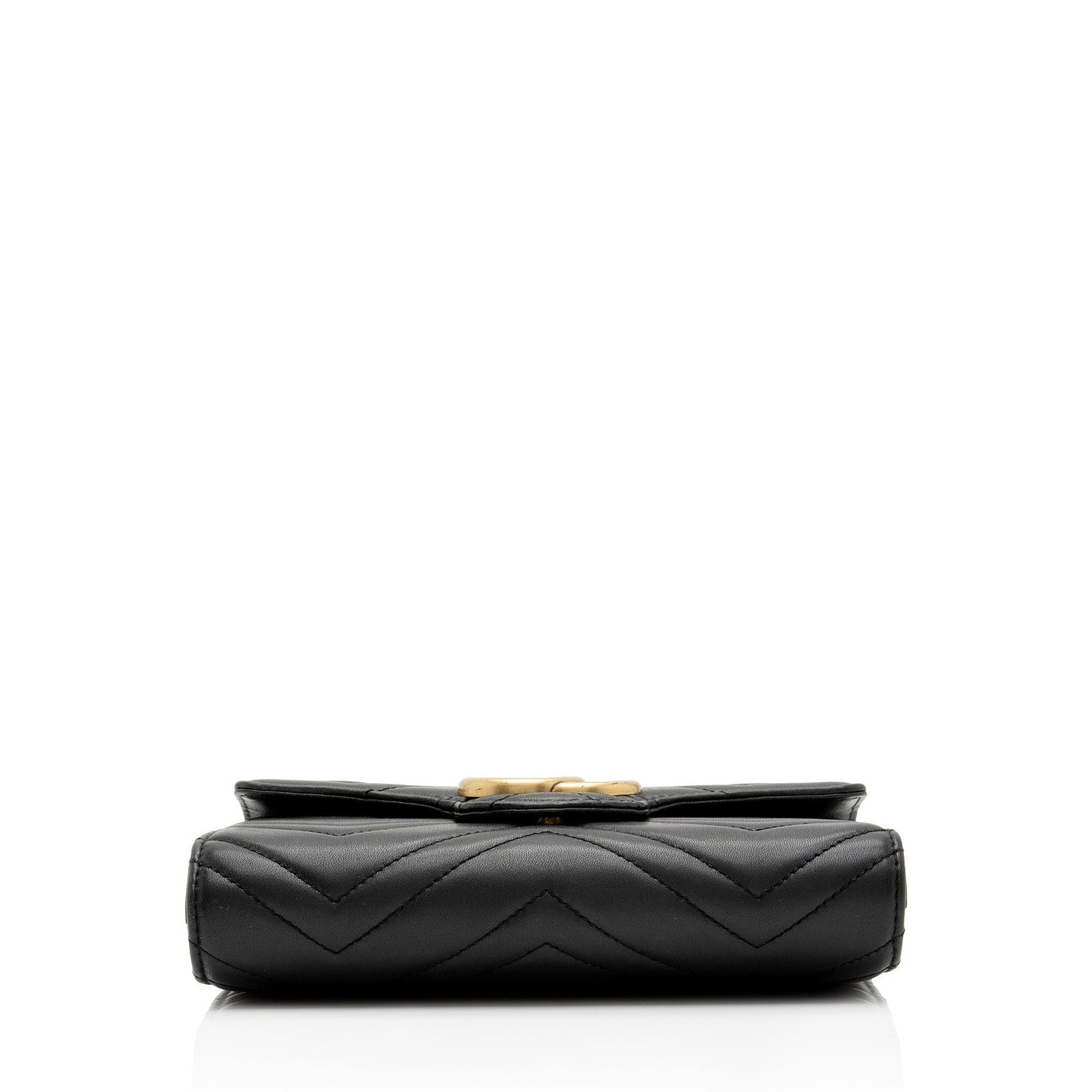 Gucci Matelasse Leather GG Marmont Mini Square Chain Bag (SHF-WW8qZG)