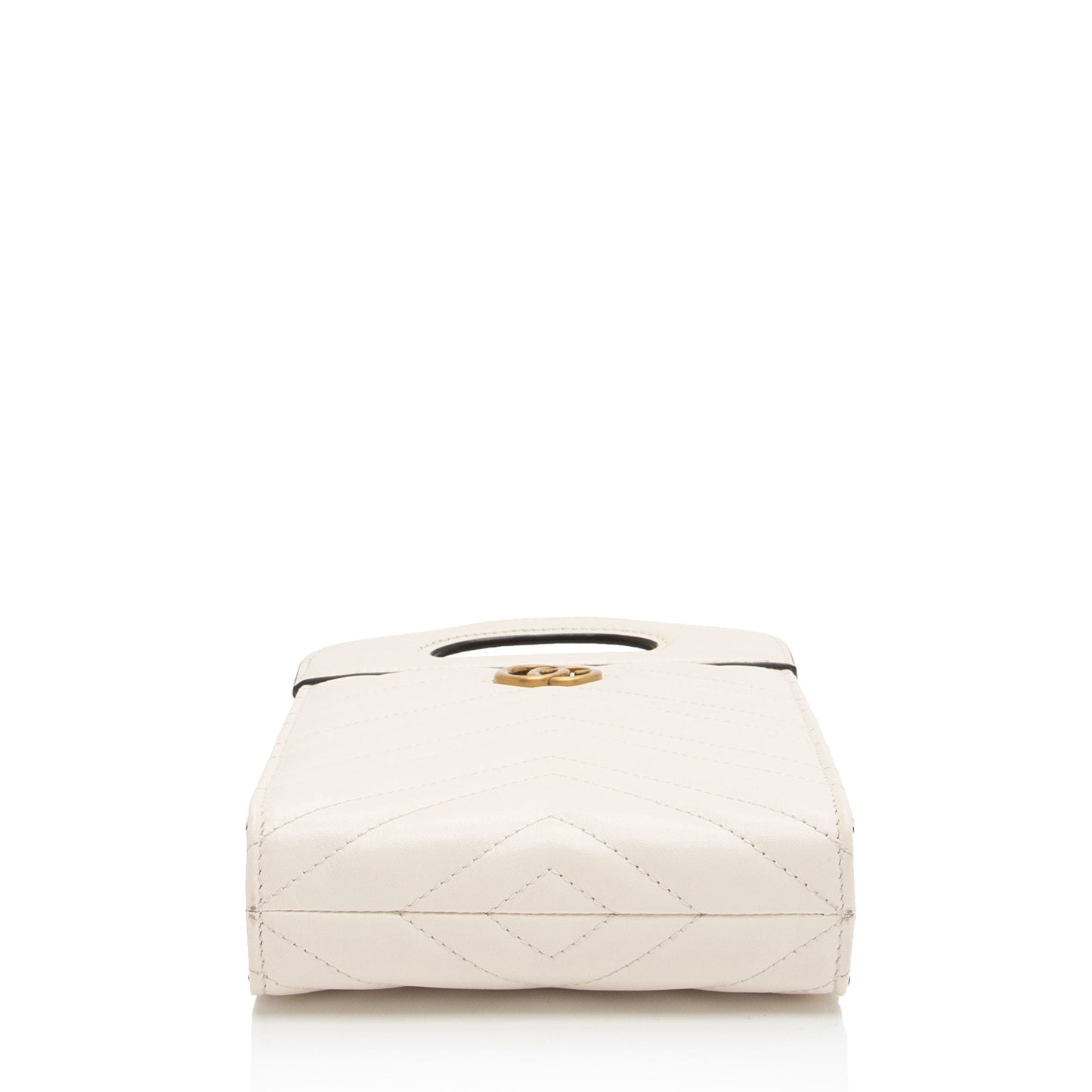 Gucci Matelasse Leather GG Marmont Mini Slip Top Handle (SHF-krsWgi)