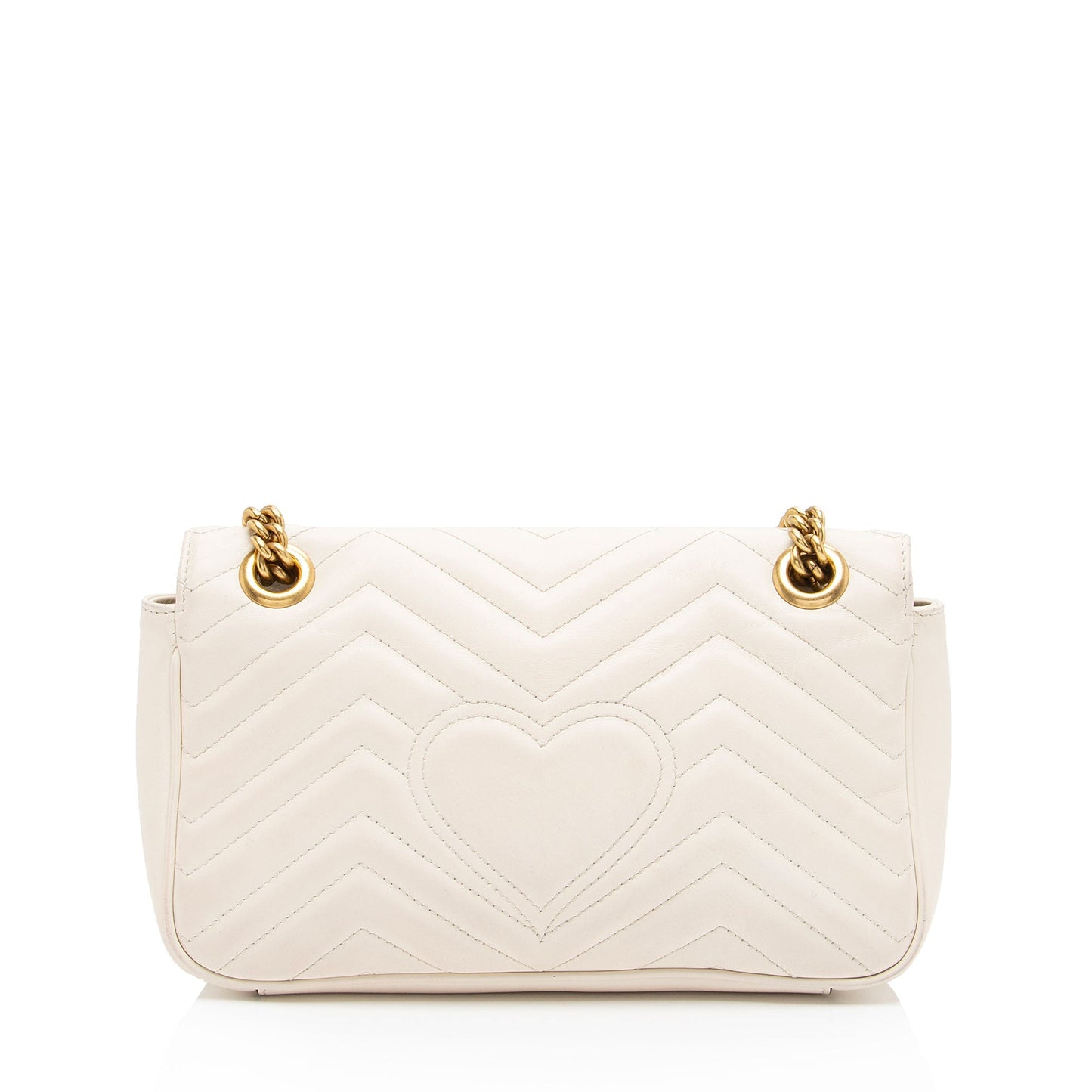 Gucci Matelasse Leather GG Marmont Small Flap Shoulder Bag (SHF-gduwv8)