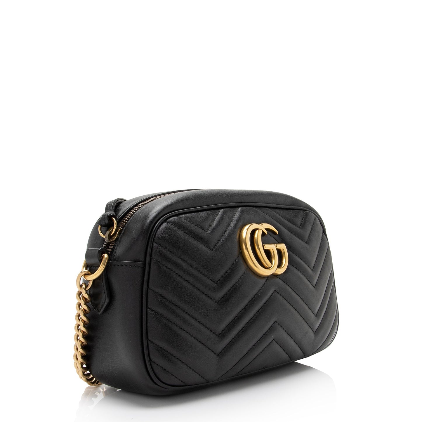 Gucci Matelasse Leather GG Marmont Small Shoulder Bag (SHF-0aSpIT)