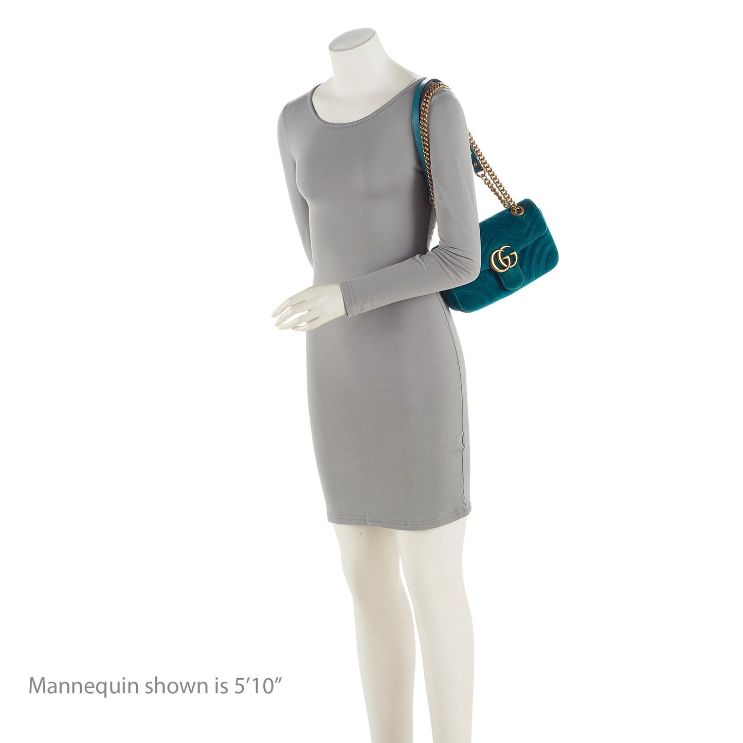 Gucci Matelasse Velvet GG Marmont Small Flap Bag