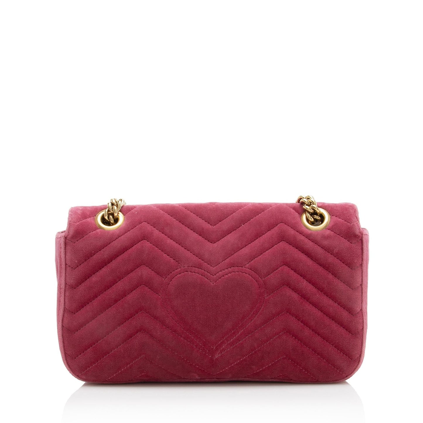 Gucci Matelasse Velvet GG Marmont Small Flap Shoulder Bag (SHF-22902)