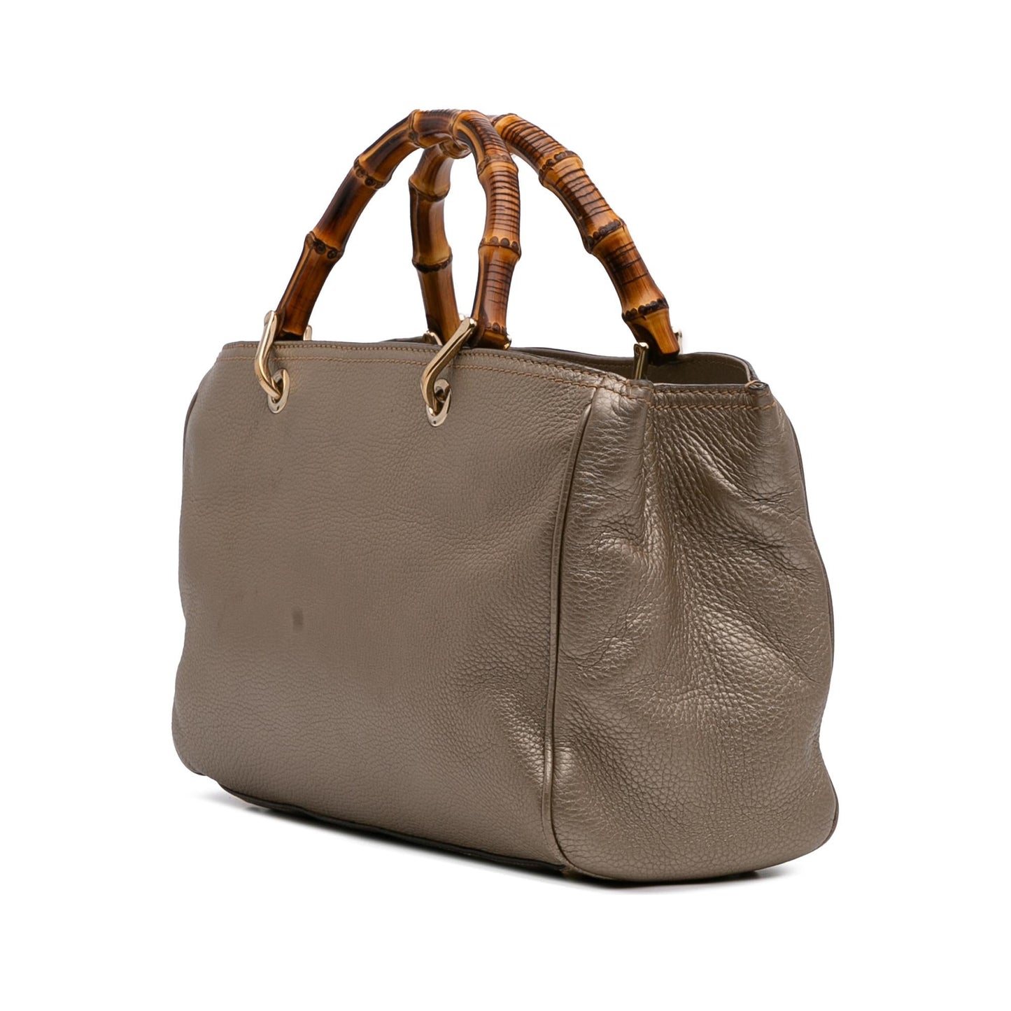 Gucci Medium Calfskin Bamboo Shopper Satchel
