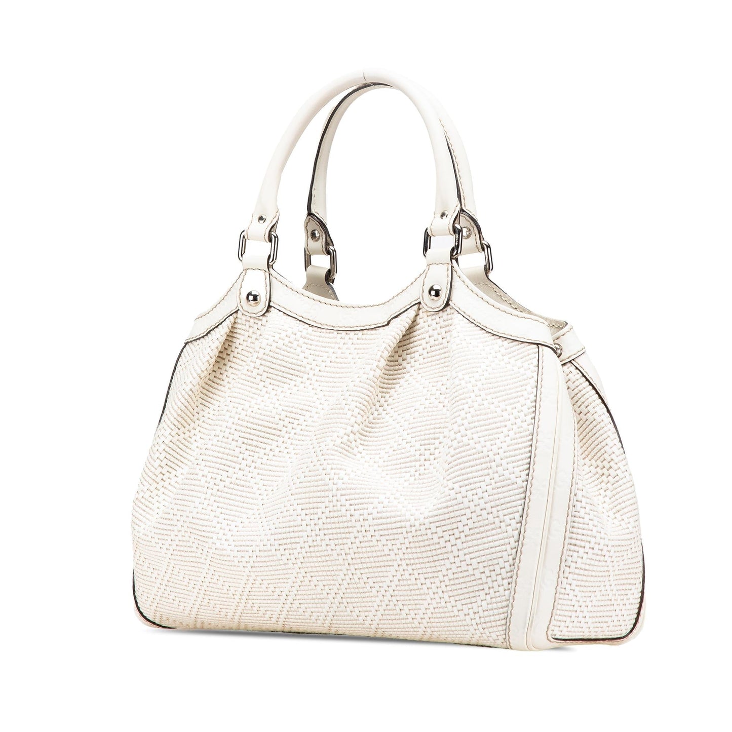 Gucci Medium Diamante Raffia Sukey Tote