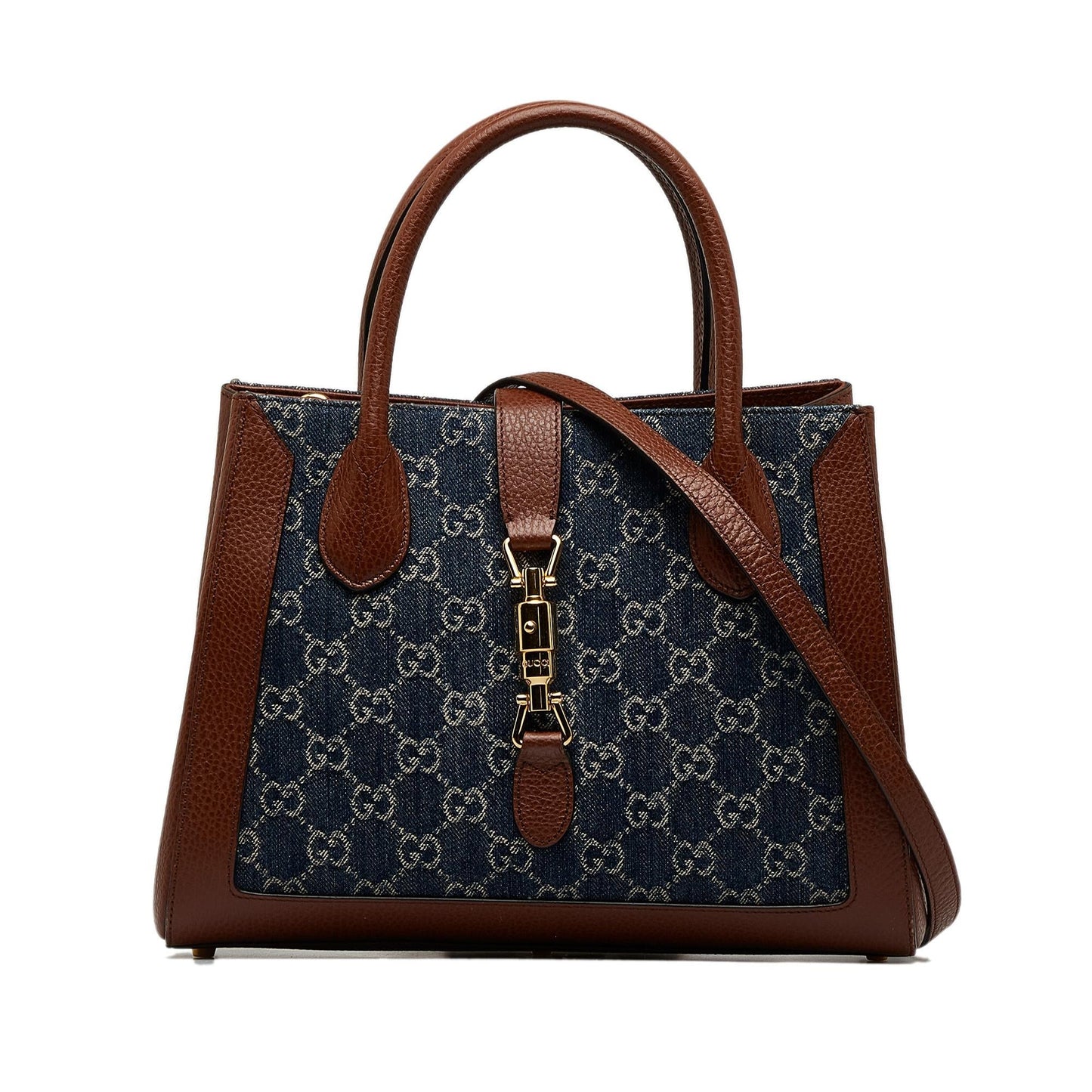 Gucci Medium GG Denim Jackie 1961 Tote (SHG-1r0eCA)