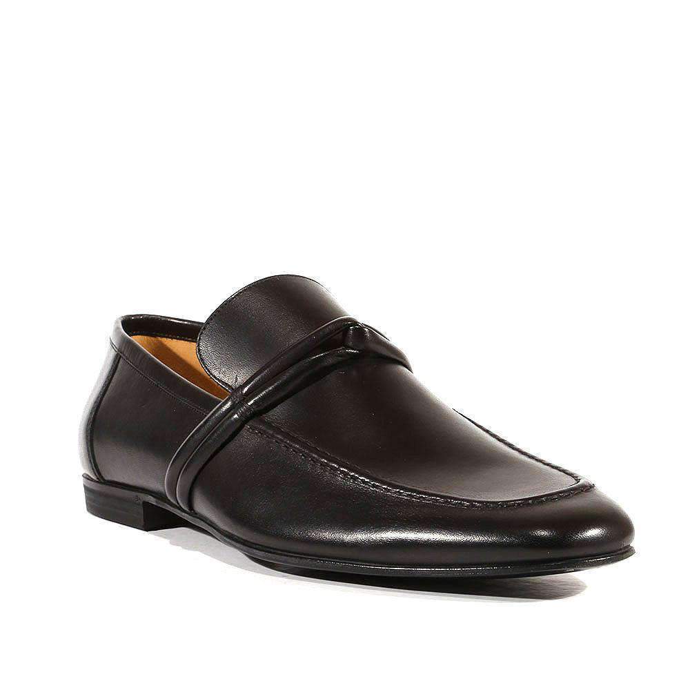 Gucci Men Designer Shoes Smooth Black Leather Classic Loafers - 121471 (GGM1538)