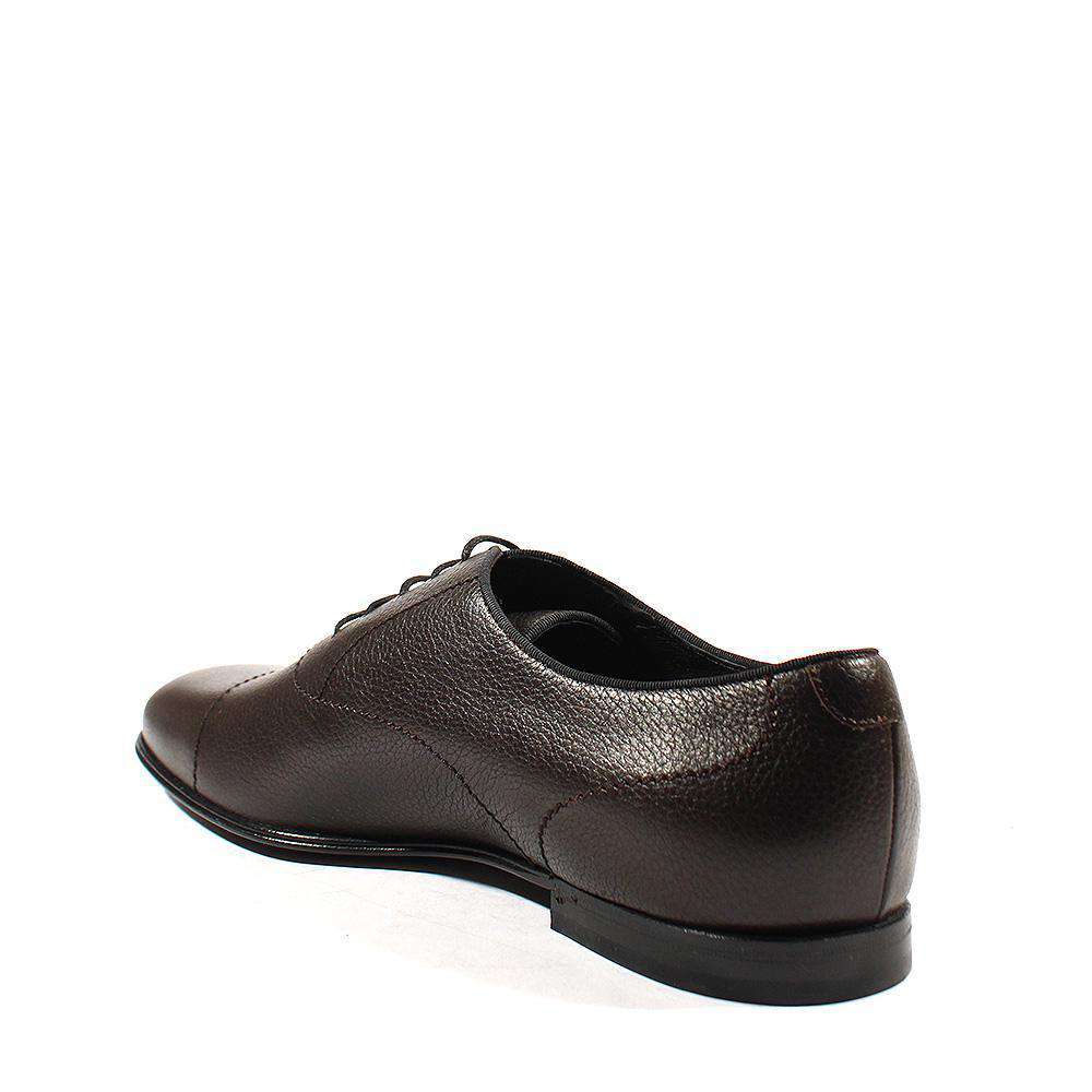 Gucci Men's Shoes Brown Pebbled Leather Oxfords (GGM1543)