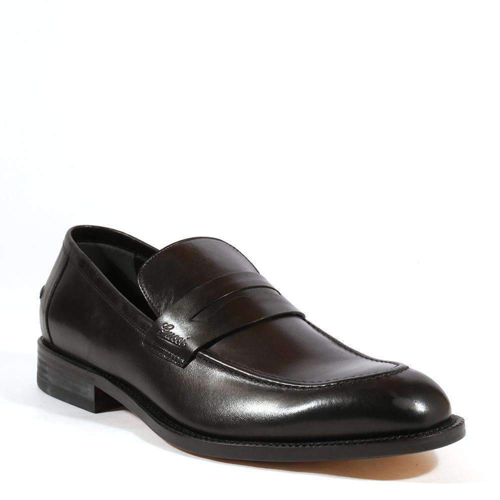 Gucci Men's Shoes Classic Smooth Black Leather Loafers (GGM1541)