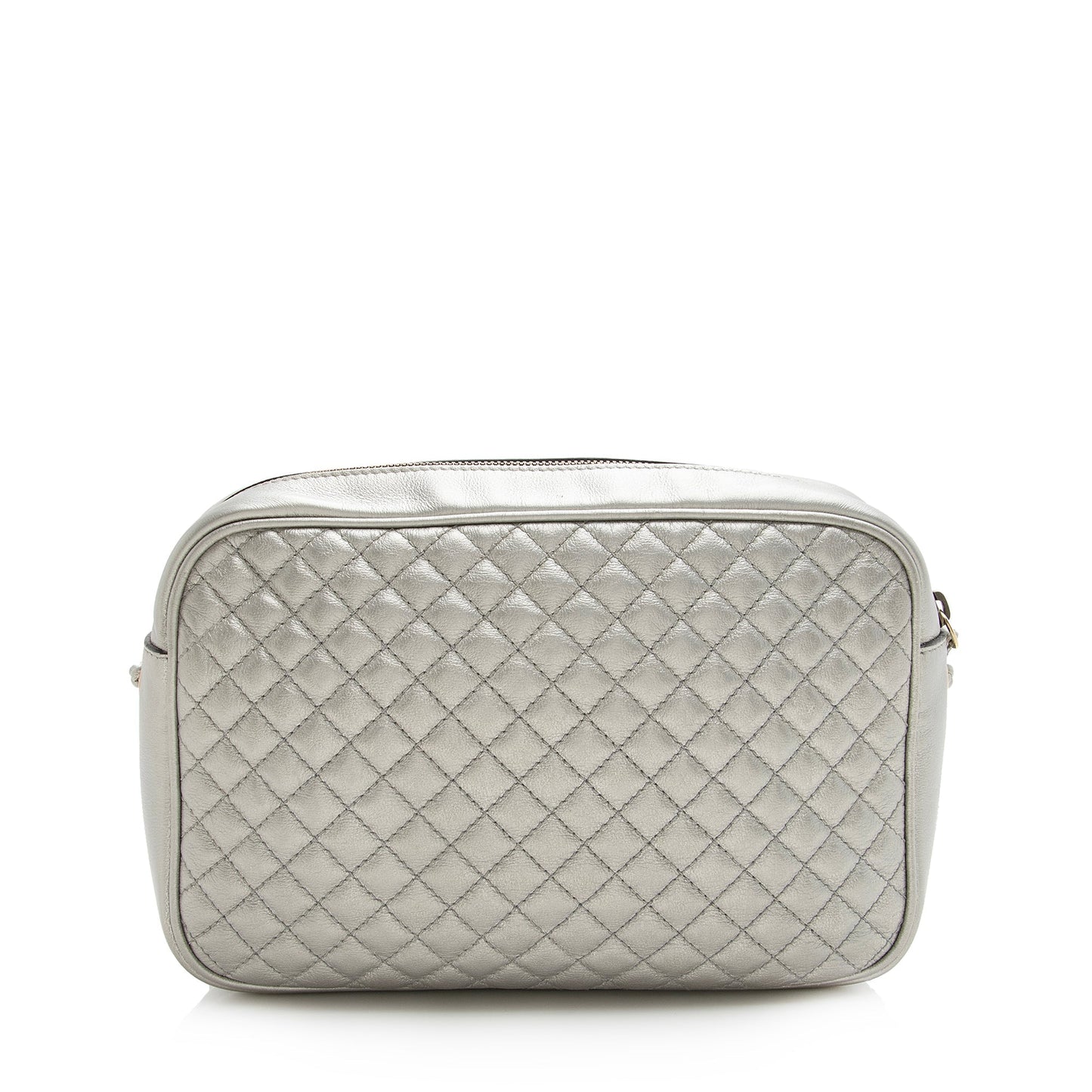 Gucci Metallic Quilted Leather Web Trapuntata Small Shoulder Bag (SHF-22451)