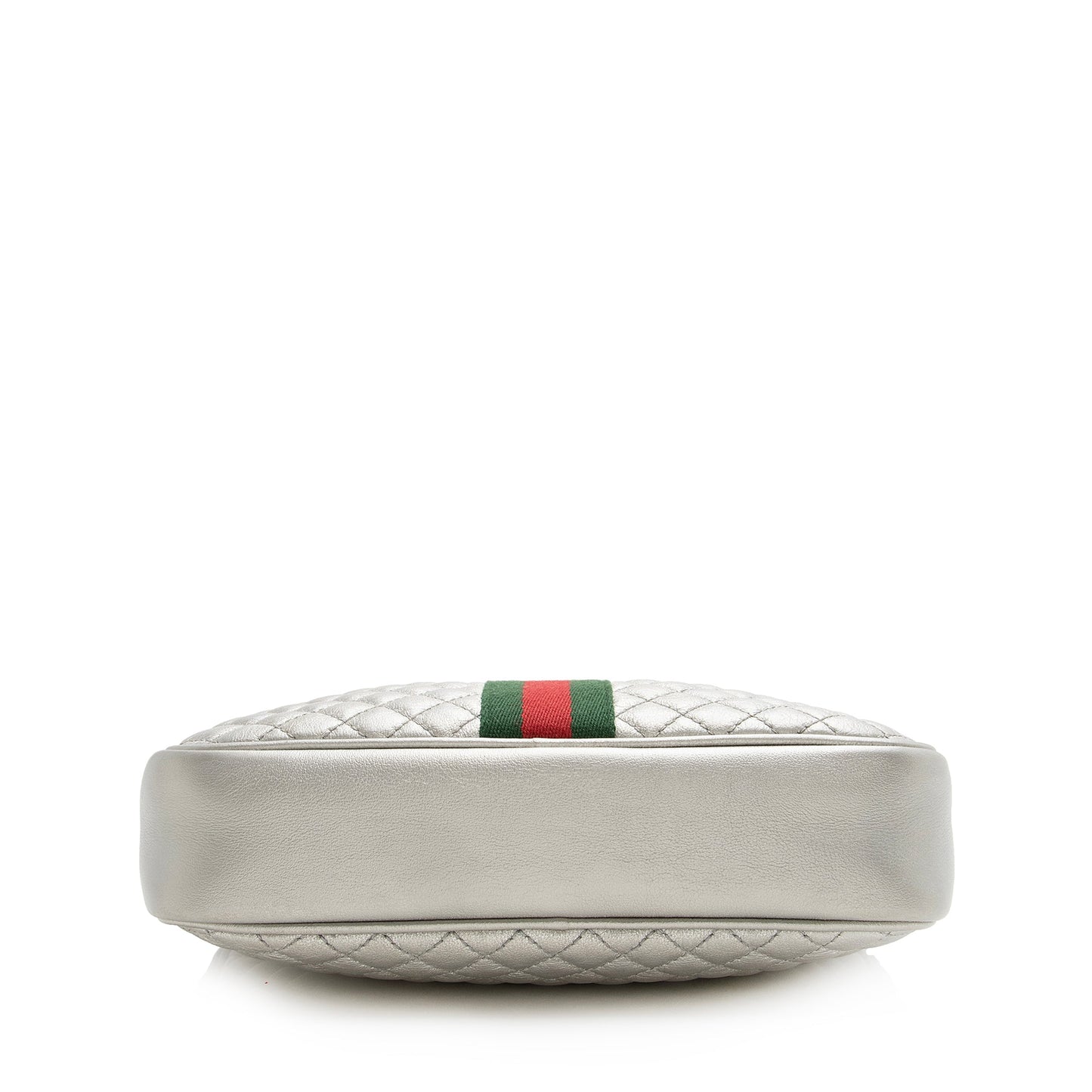 Gucci Metallic Quilted Leather Web Trapuntata Small Shoulder Bag (SHF-22451)