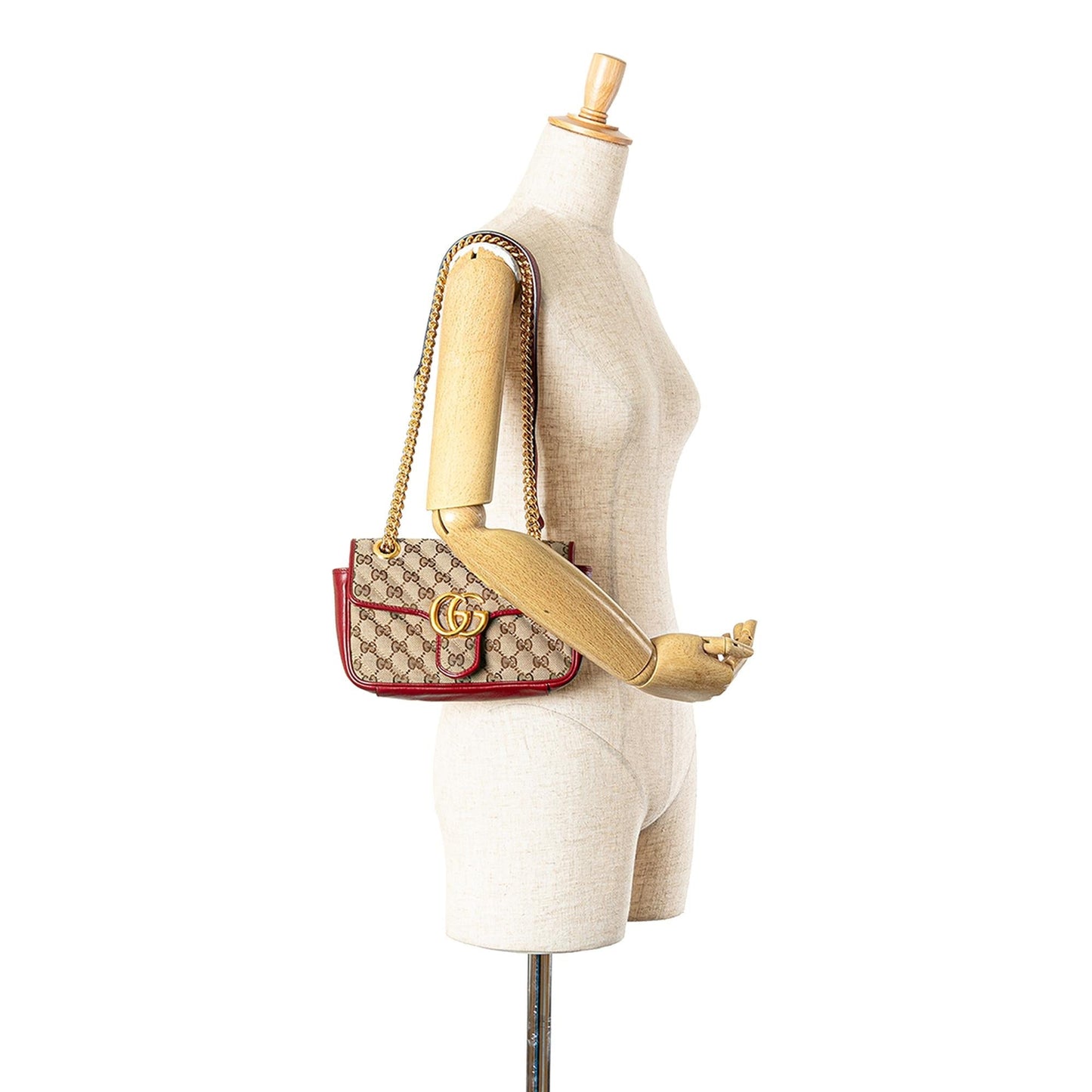 Gucci Mini GG Canvas Marmont Matelasse Flap