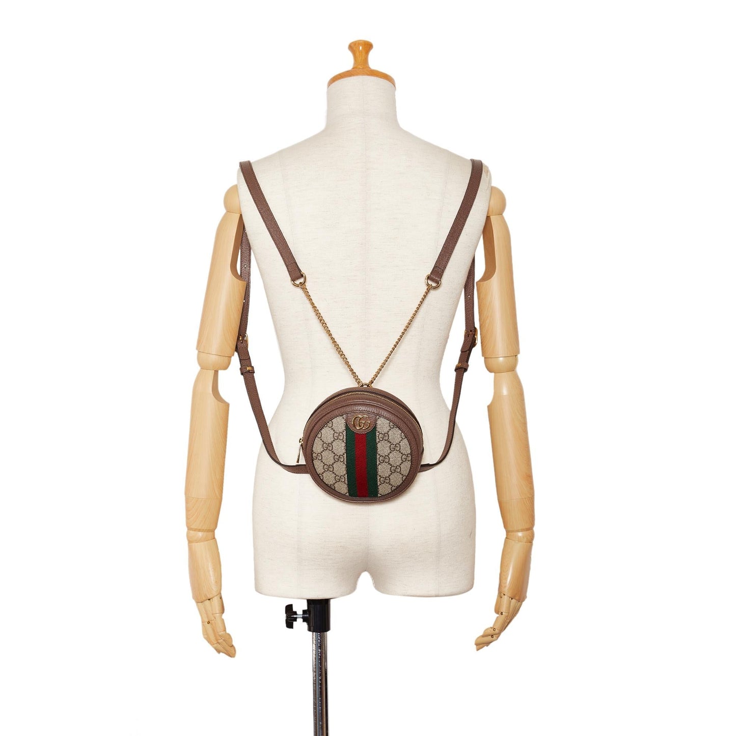 Gucci Mini GG Supreme Round Ophidia Backpack