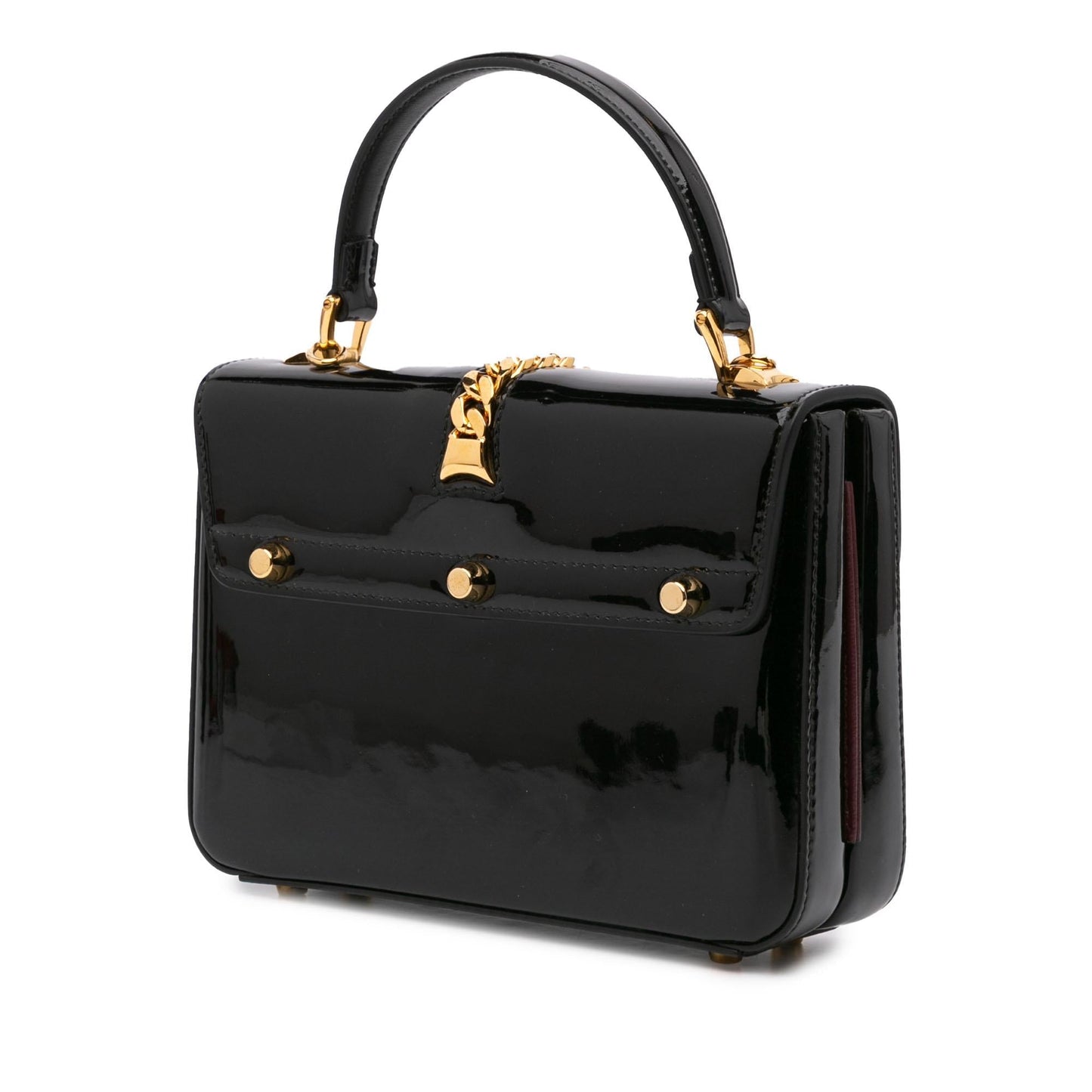 Gucci Mini Patent Sylvie 1969 Top Handle Bag