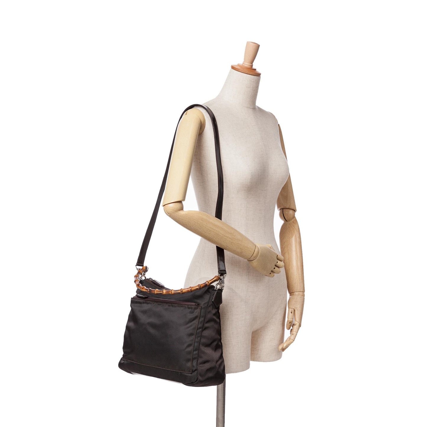 Gucci Nylon Bamboo Satchel