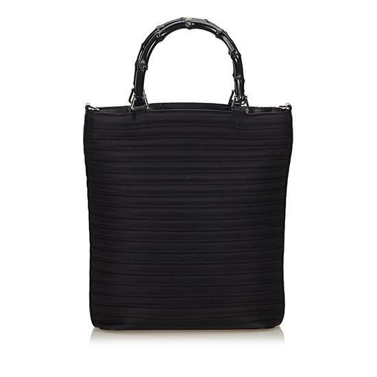 Gucci   Quilted Nylon Bamboo Tote
