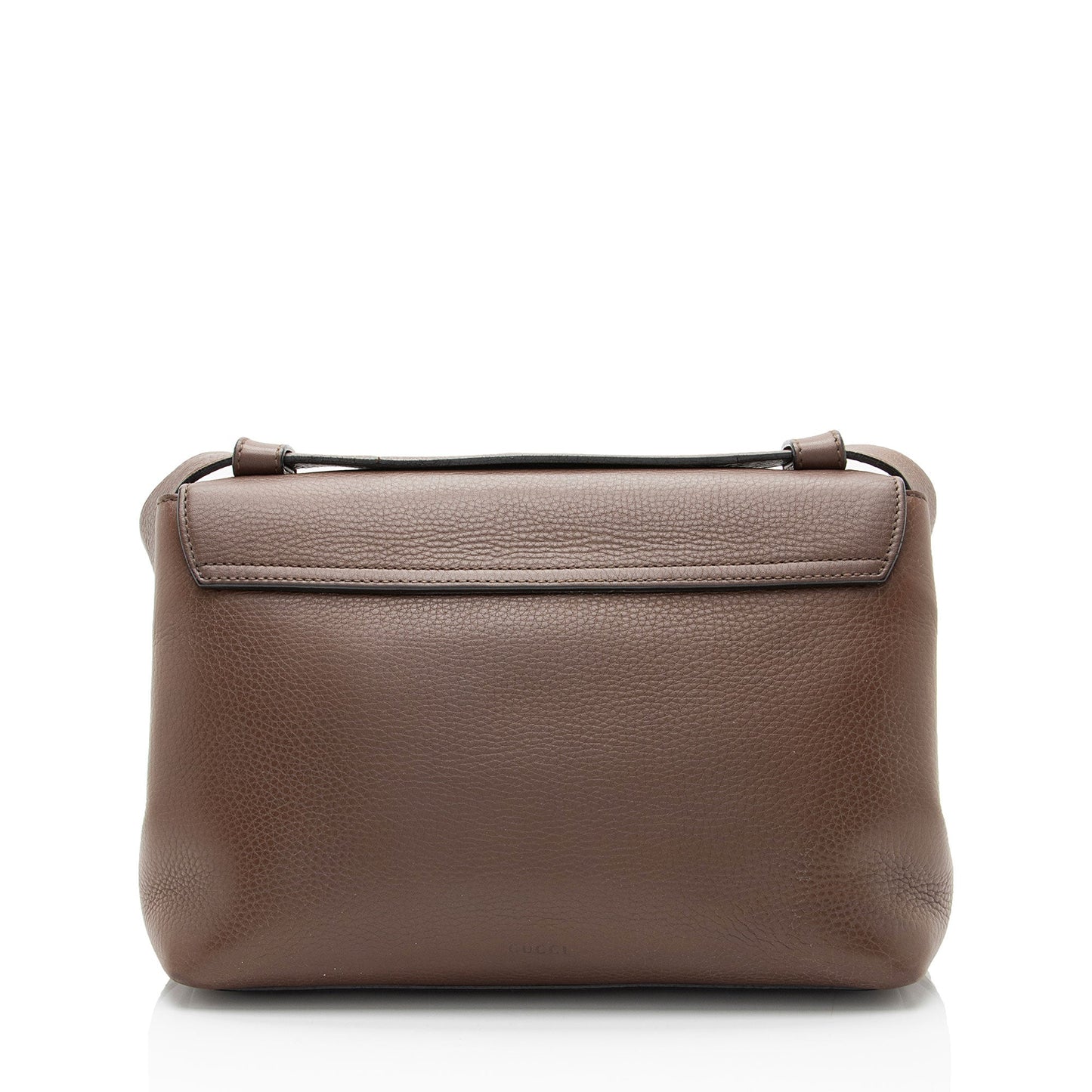 Gucci Pebbled Leather GG Marmont Shoulder Bag (SHF-h48Iia)