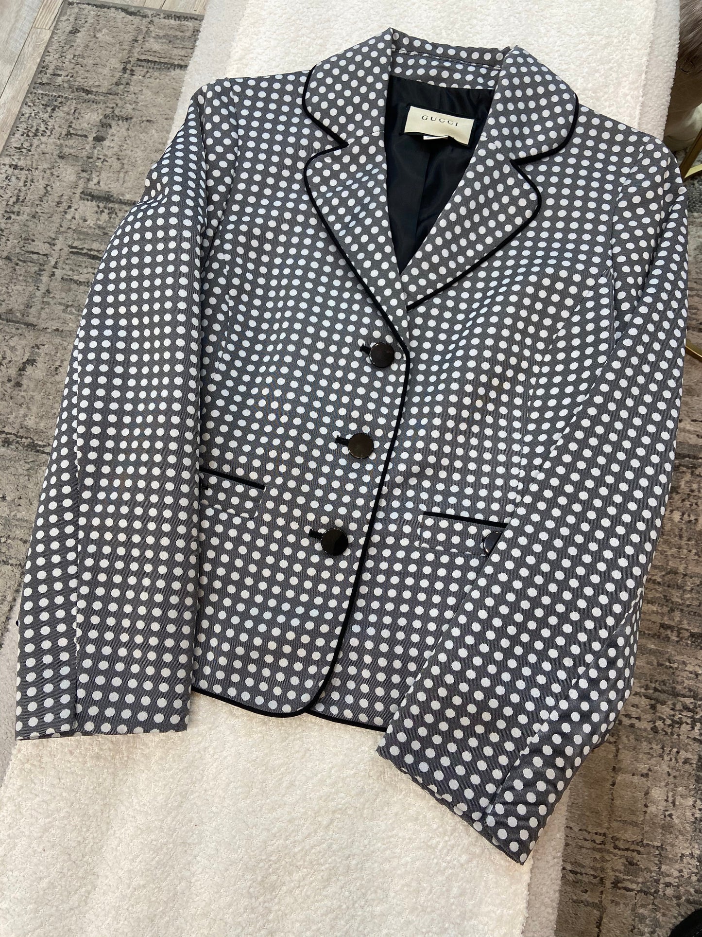 GUCCI POLKA DOT FITTED BLAZER